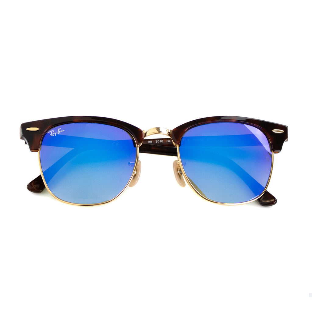 Ray.ban Clubmaster Flash Lense Sunglasses Blue
