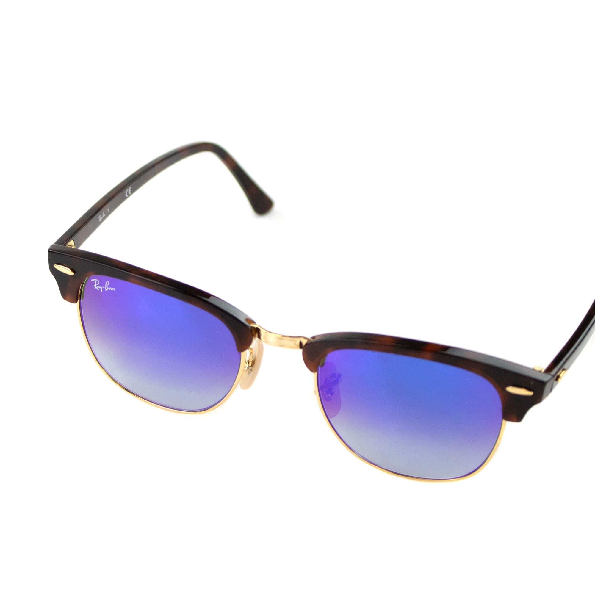 Ray.ban Clubmaster Flash Lense Sunglasses Blue