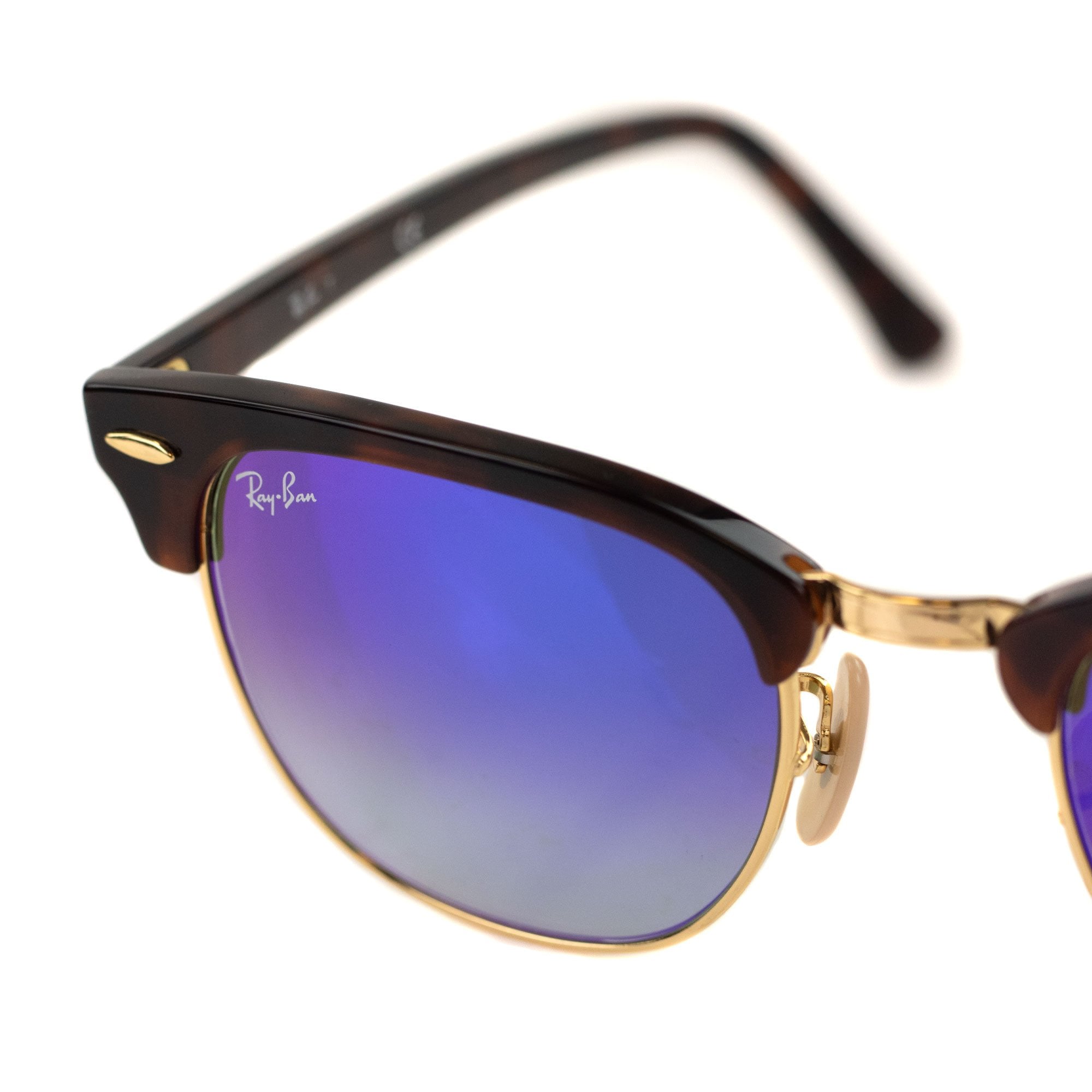 Ray.ban Clubmaster Flash Lense Sunglasses Blue