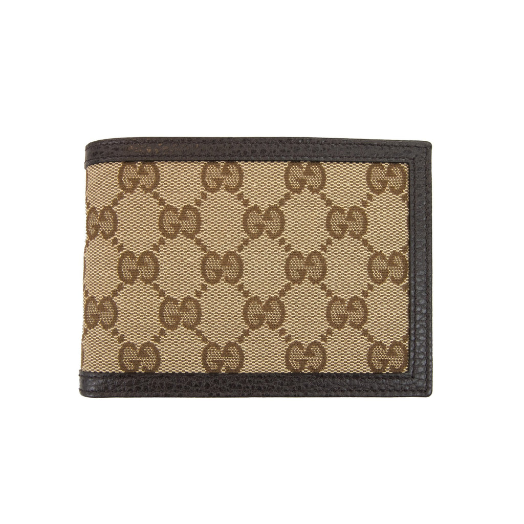 Gucci Gg Canvas Leather Wallet Brown