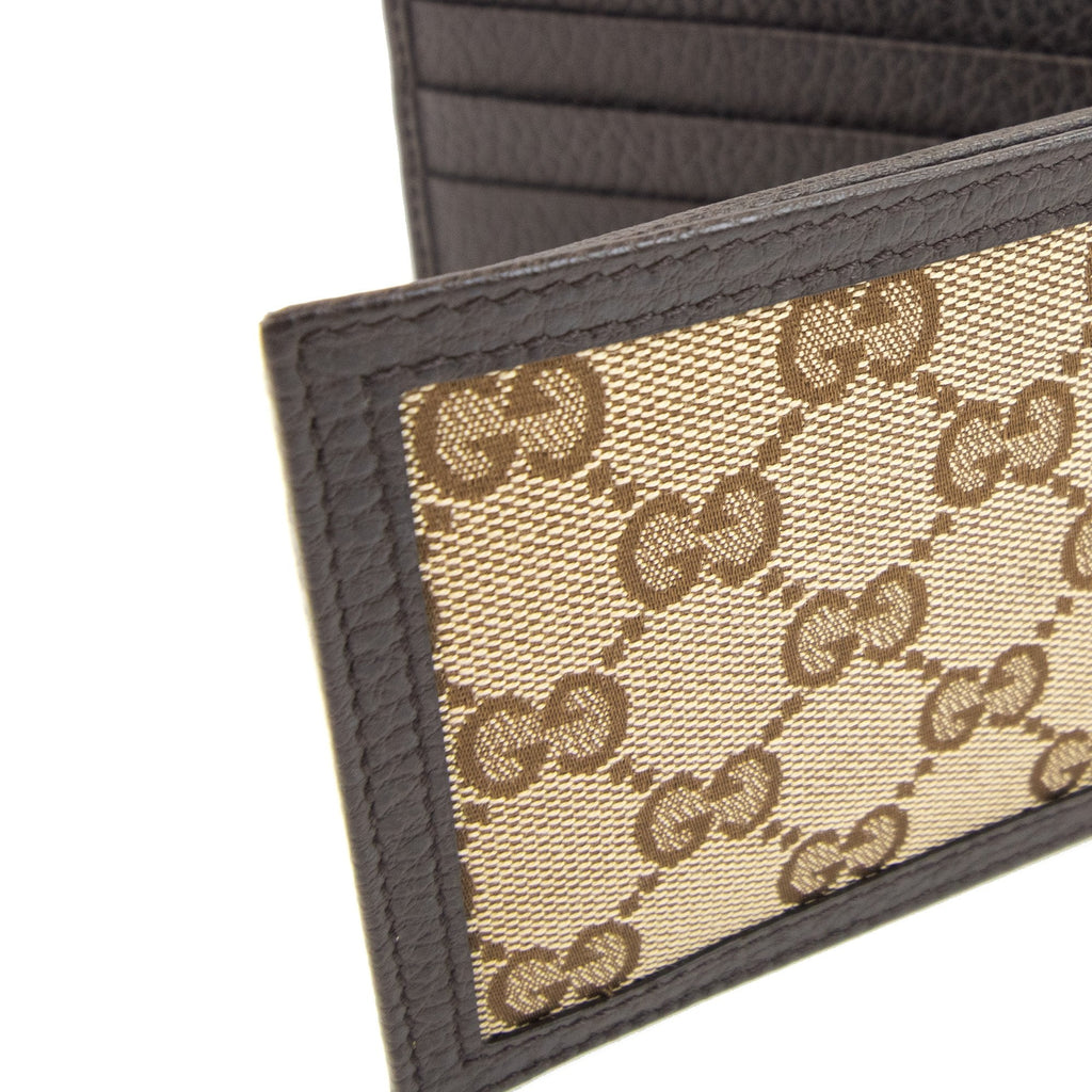 Gucci Gg Canvas Leather Wallet Brown