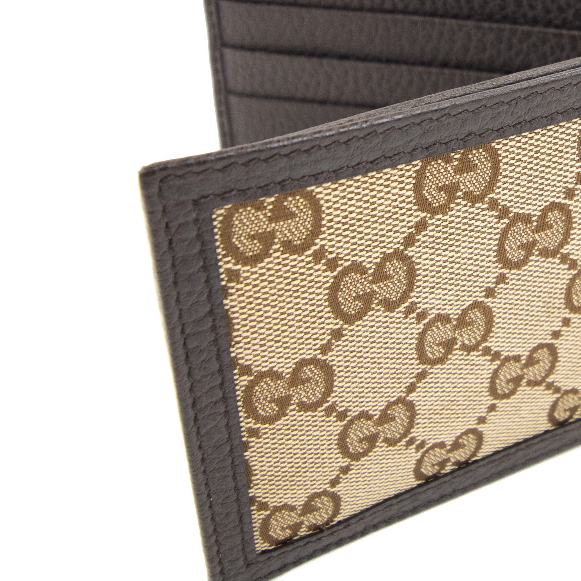 Gucci Gg Canvas Leather Wallet Brown