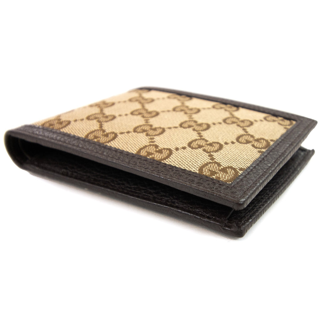 Gucci Gg Canvas Leather Wallet Brown