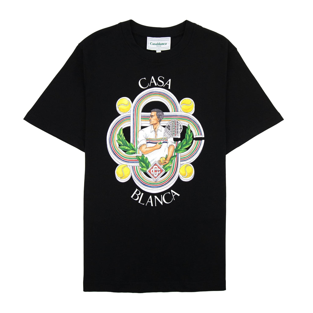 Casablanca Le Joueur Organic Cotton-jersey T-shirt Black