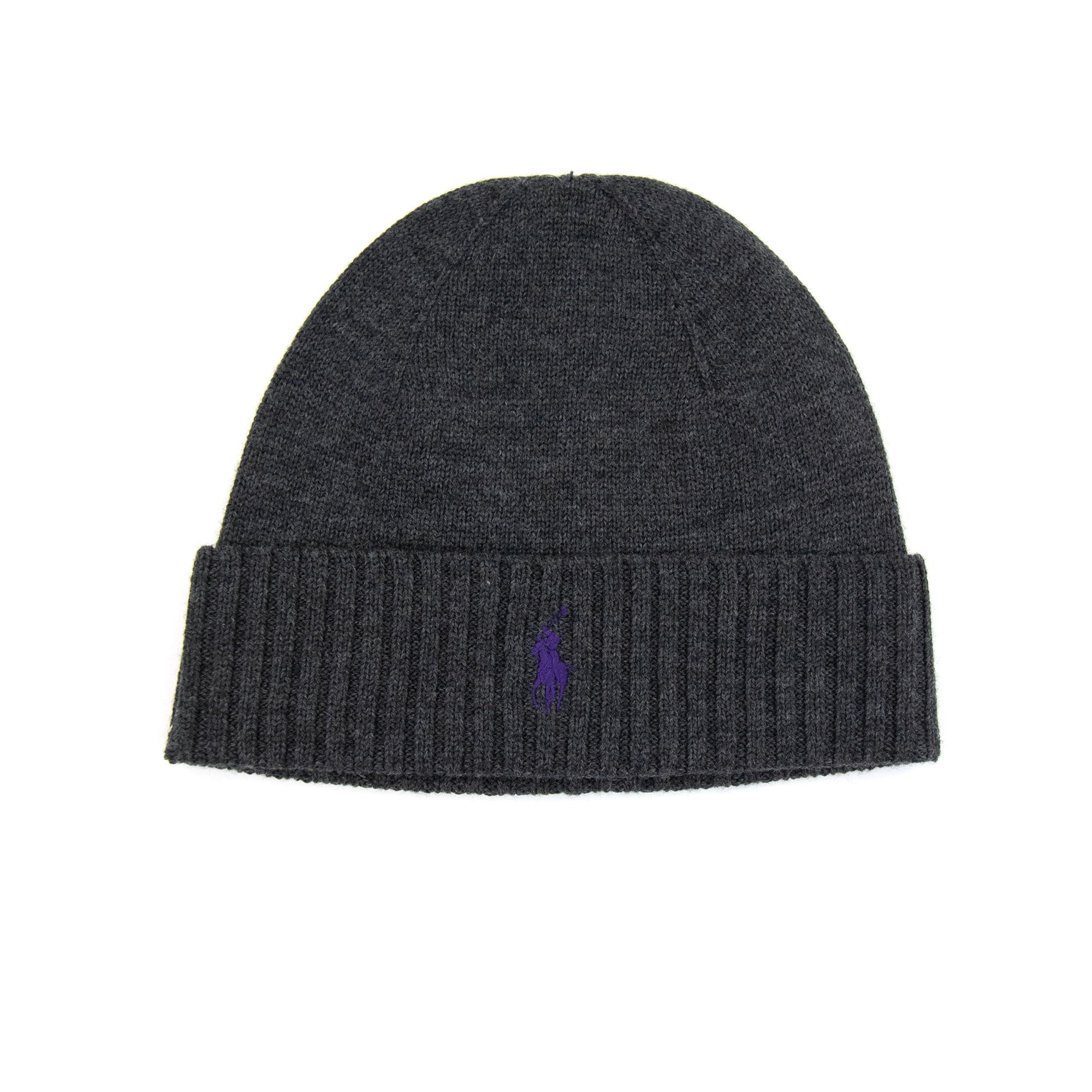 Polo Ralph Lauren Classic Logo Knitted Hat Dark Grey