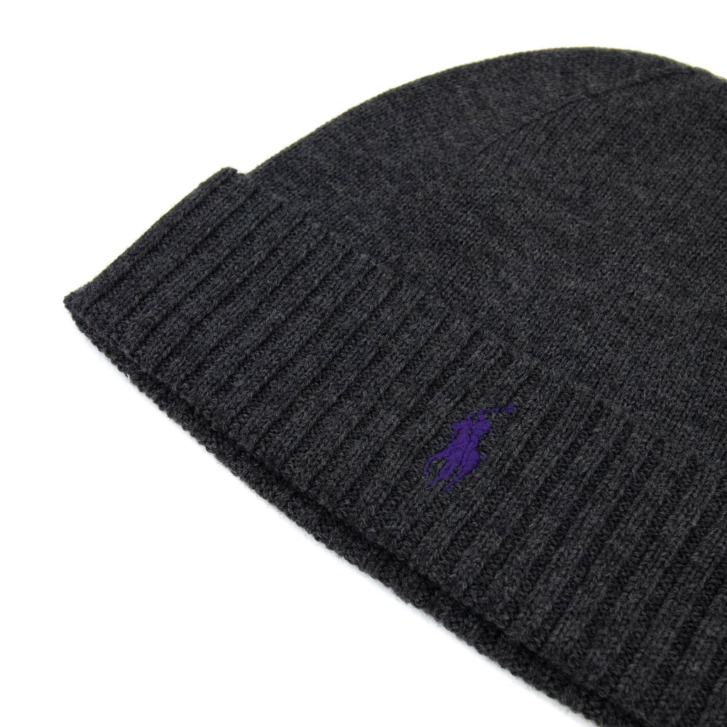 Polo Ralph Lauren Classic Logo Knitted Hat Dark Grey