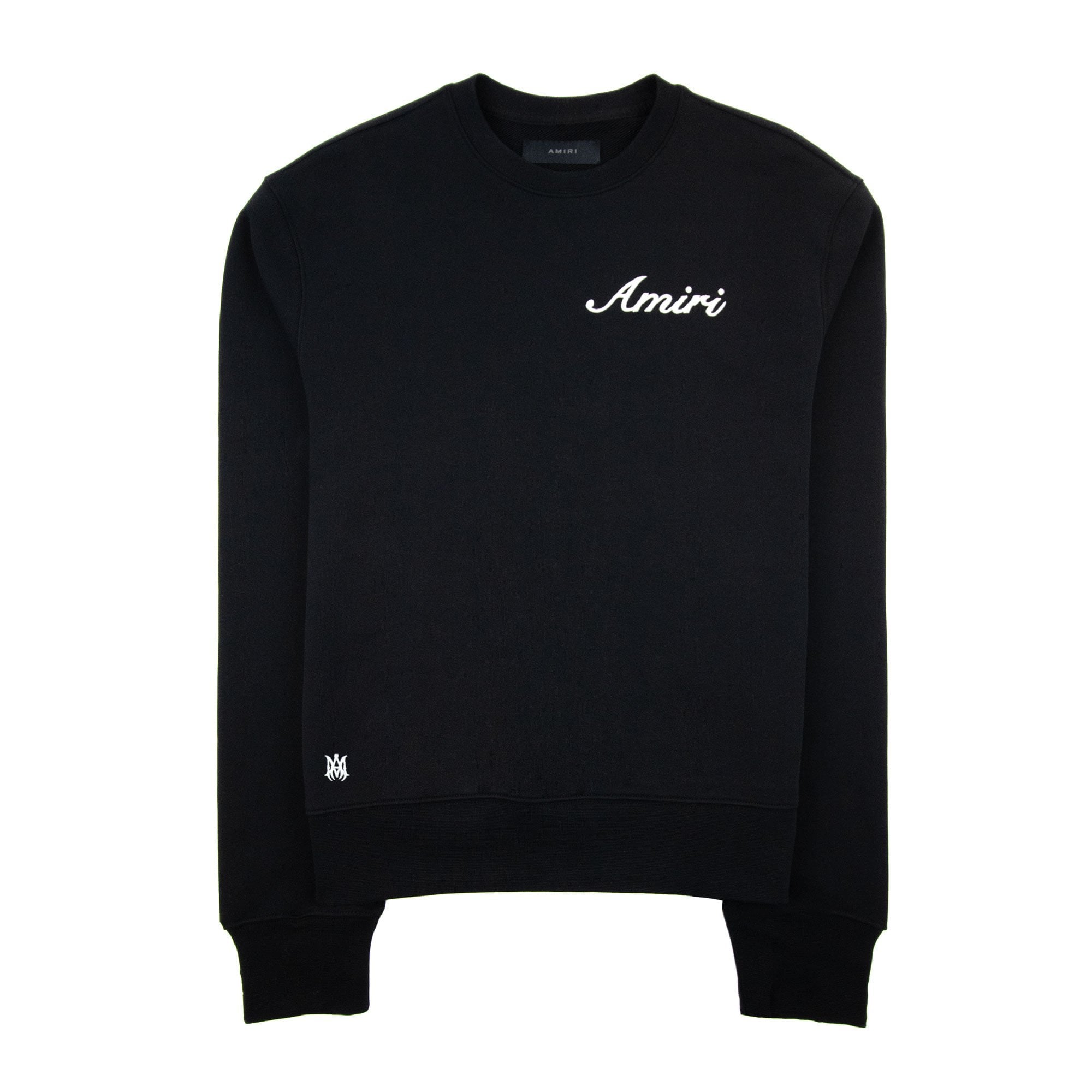 Amiri Script Logo Crew Neck Sweatshirt Black