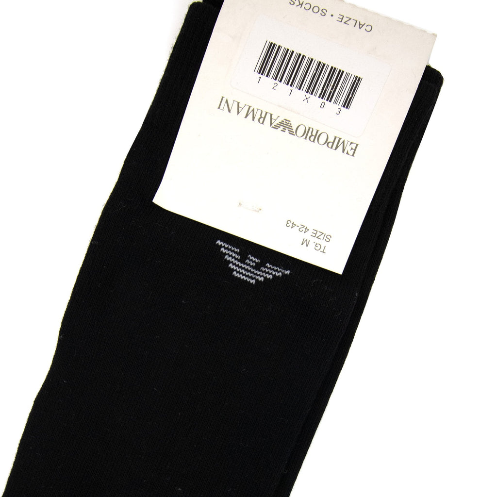 Emporio Armani Eagle Logo Long Socks Black