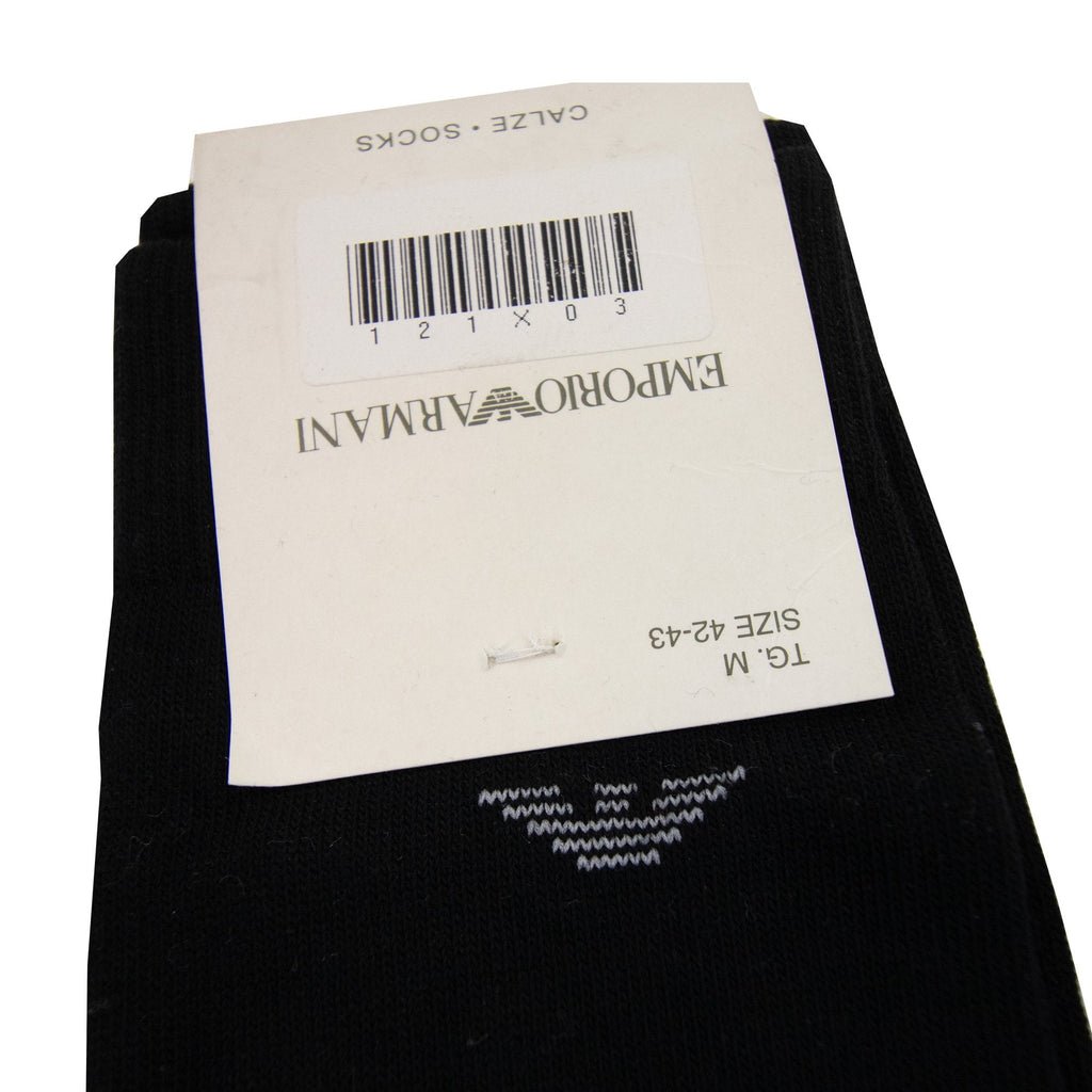 Emporio Armani Eagle Logo Long Socks Black