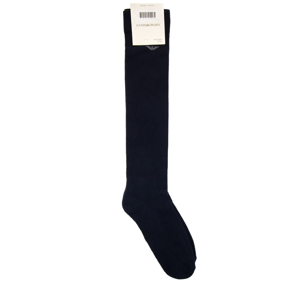 Emporio Armani Eagle Logo Long Socks Navy