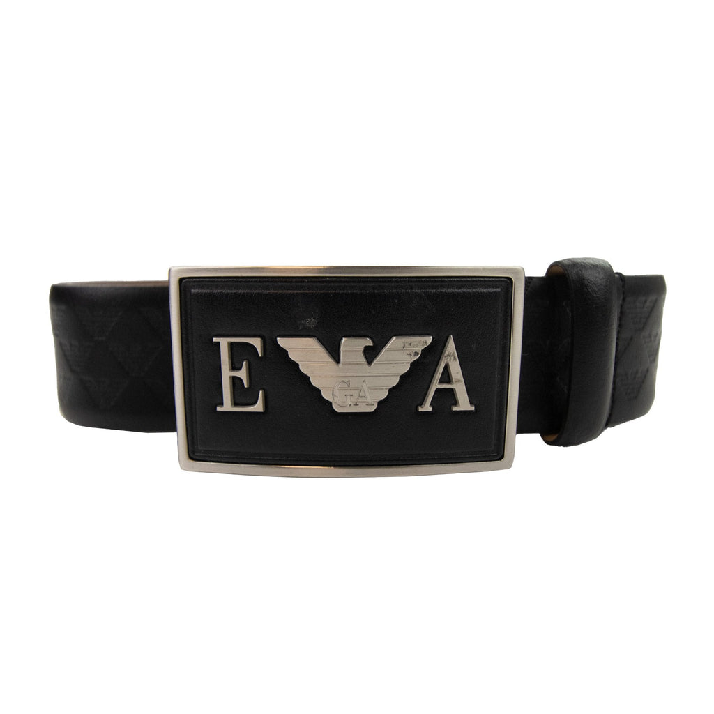 Emporio Armani Ea Eagle Logo Buckle Belt Nero