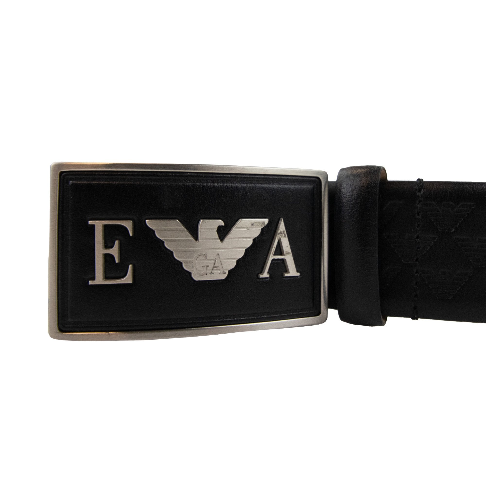 Emporio Armani Ea Eagle Logo Buckle Belt Nero