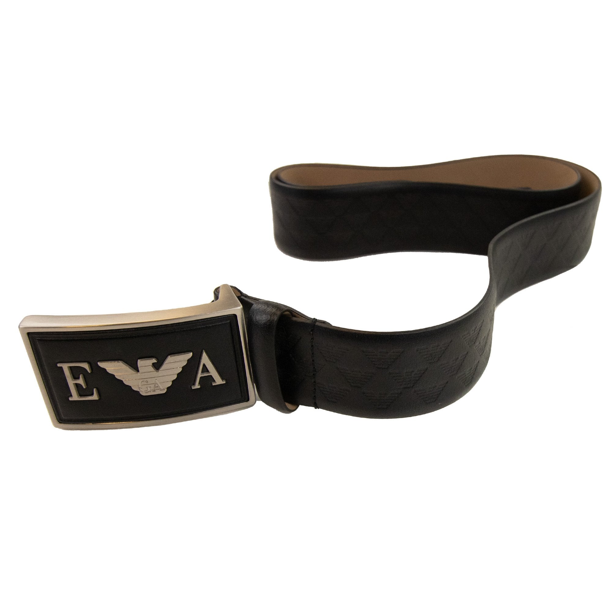 Emporio Armani Ea Eagle Logo Buckle Belt Nero