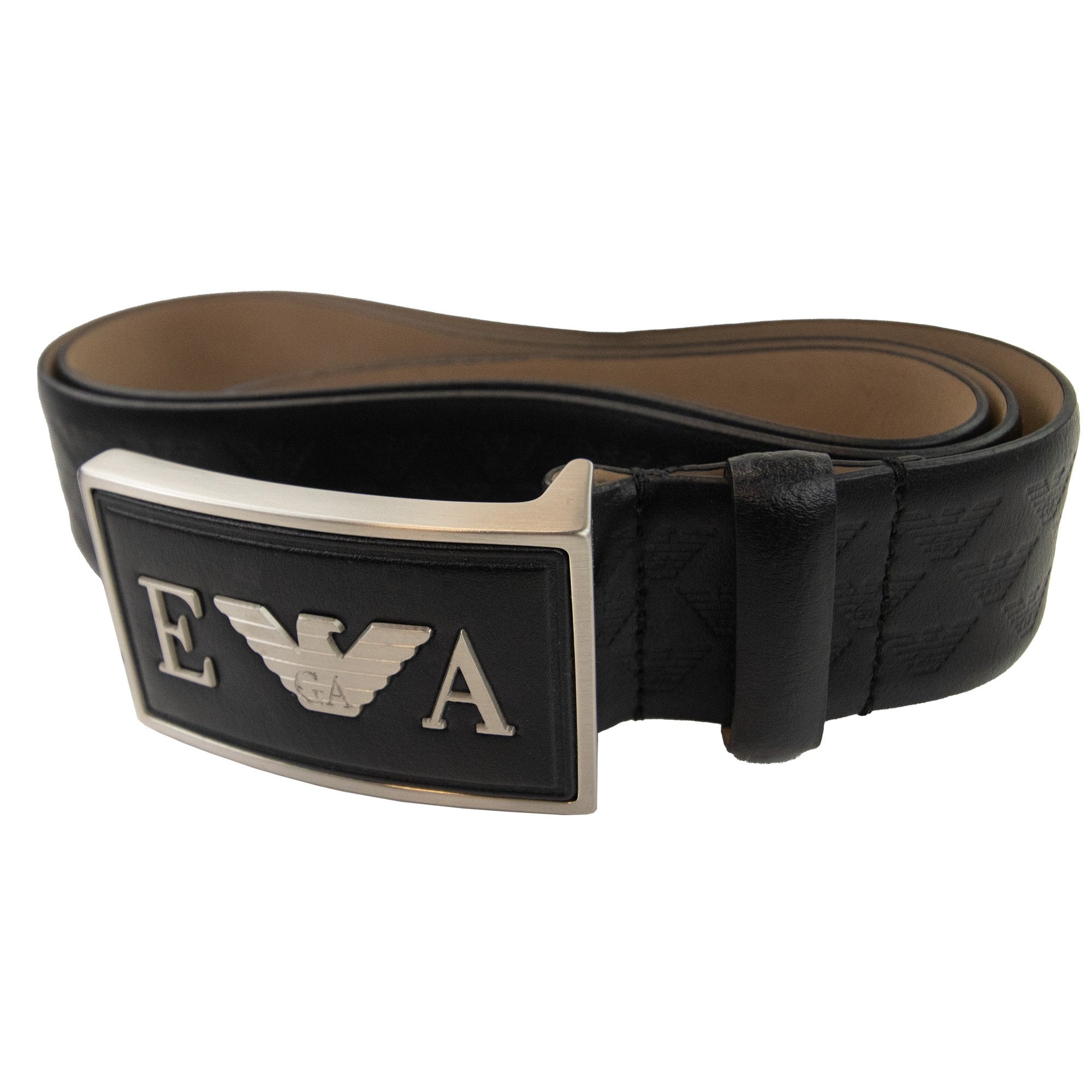 Emporio Armani Ea Eagle Logo Buckle Belt Nero