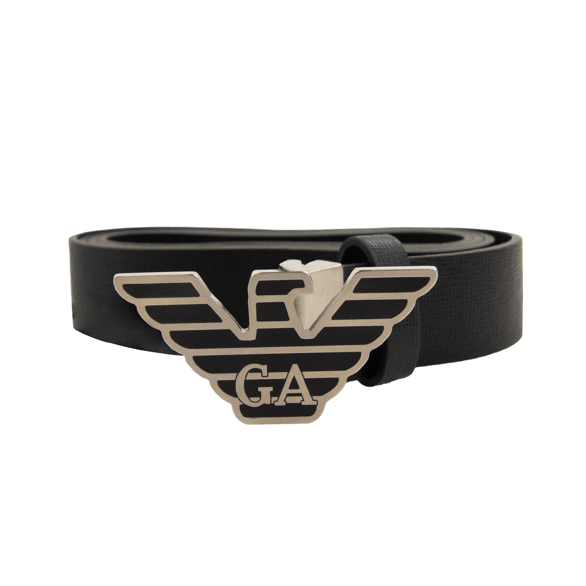 Emporio Armani Eagle Plate Belt Black