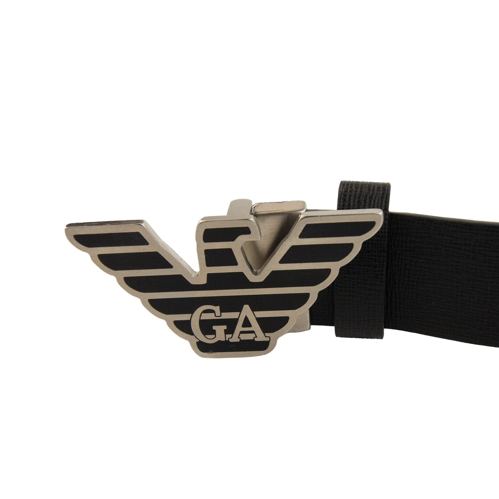Emporio Armani Eagle Plate Belt Black