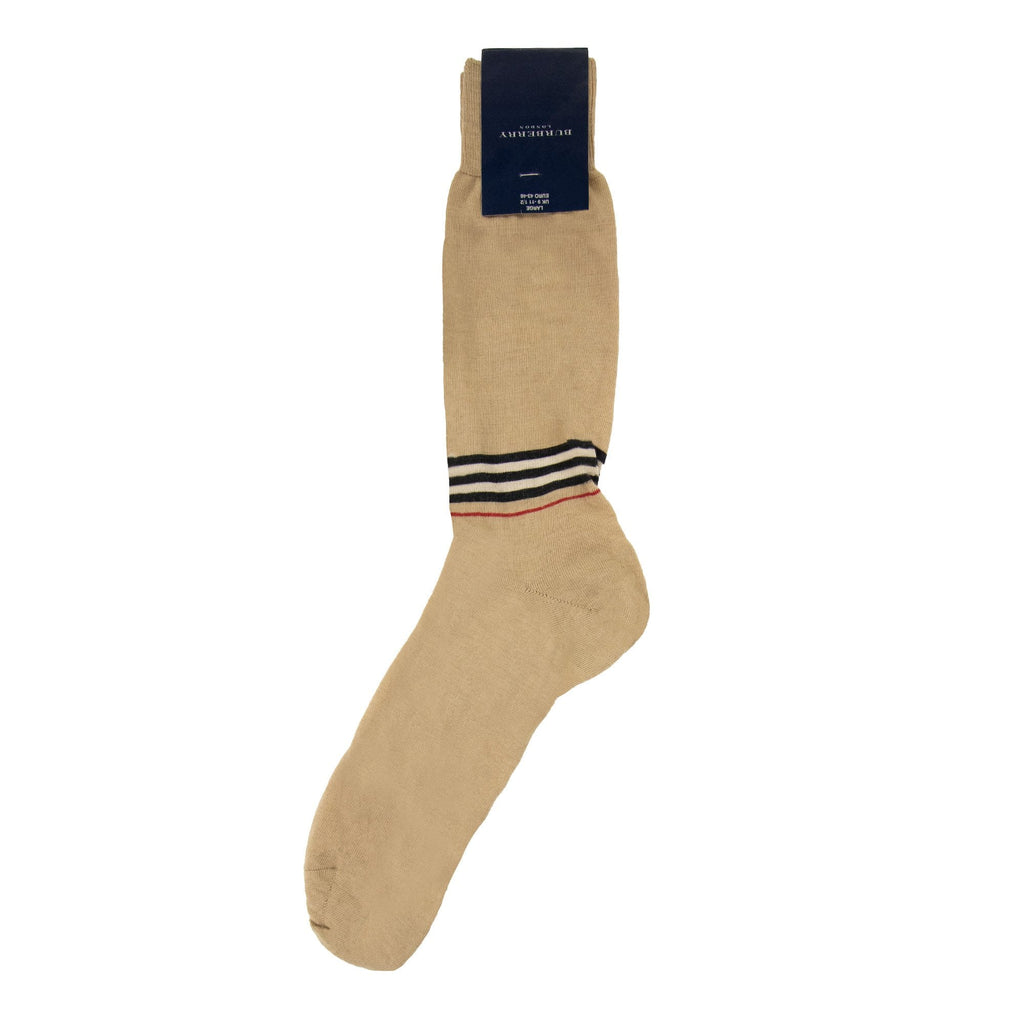 Burberry Icon Stripe Wool Socks Beige