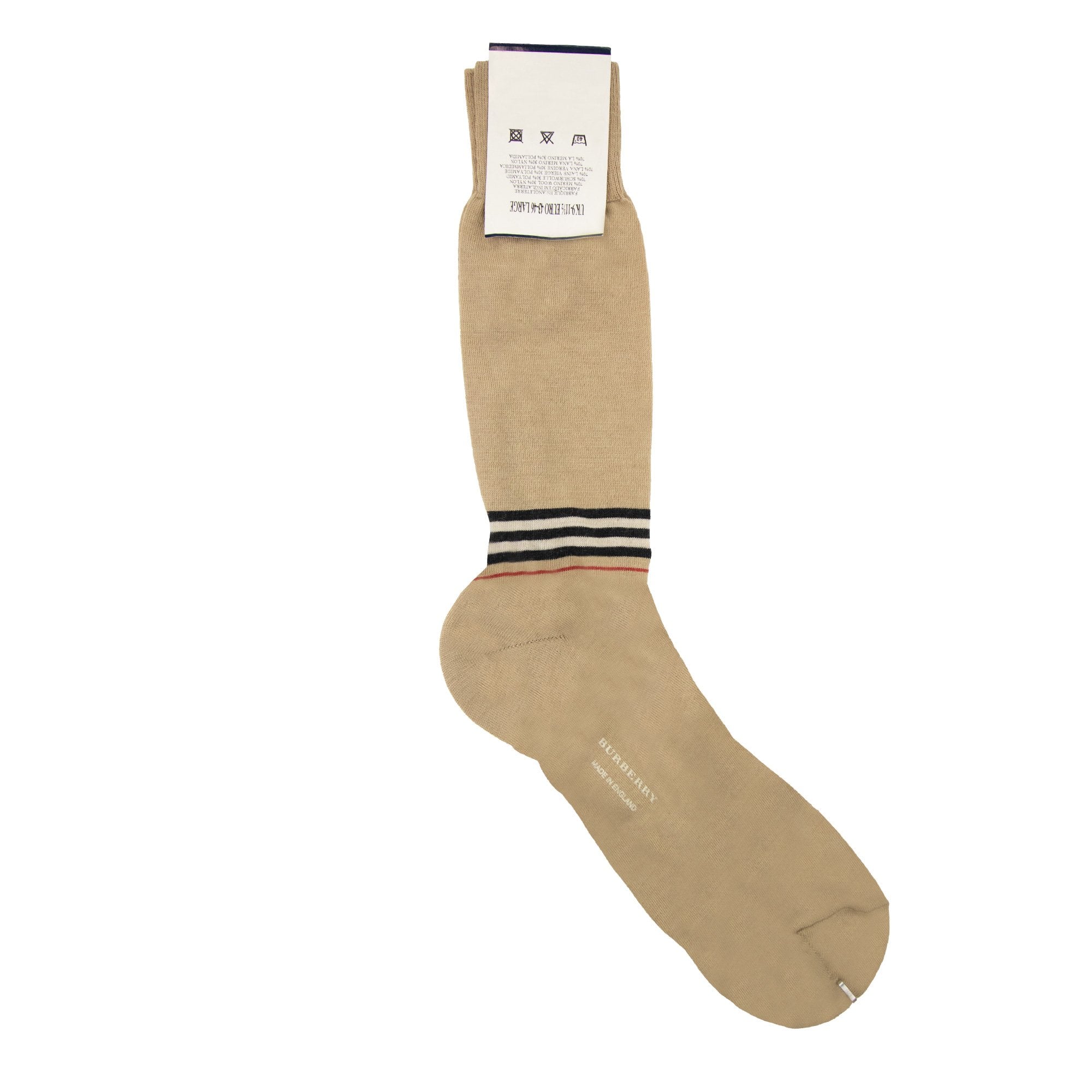 Burberry Icon Stripe Wool Socks Beige