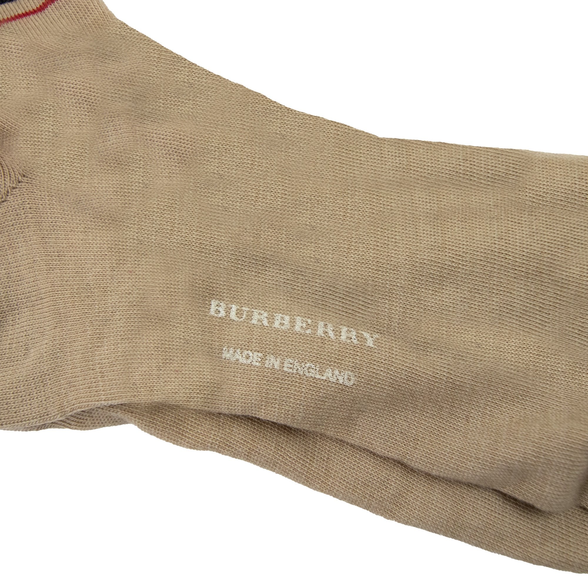 Burberry Icon Stripe Wool Socks Beige