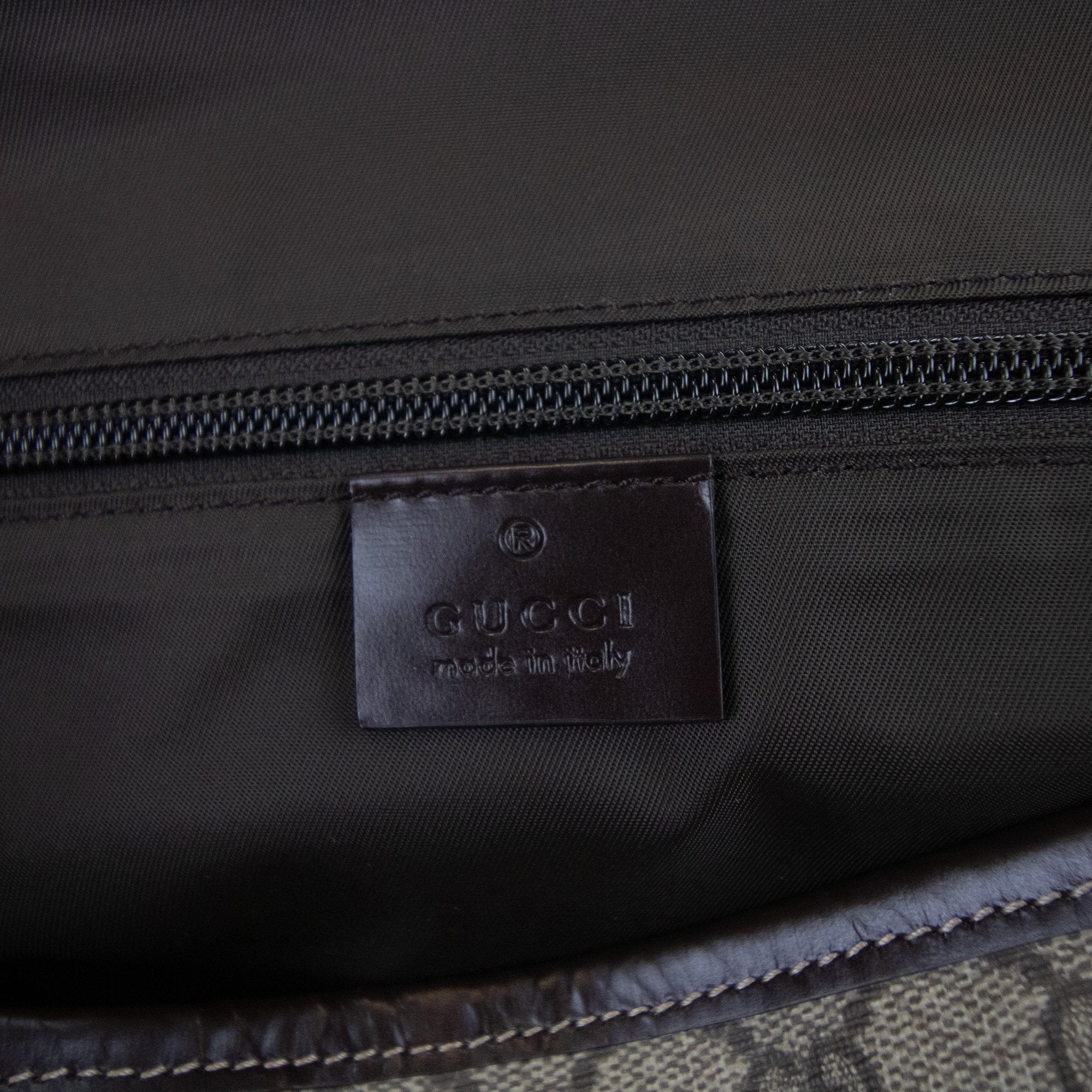 Gucci Gg Monogram Satchel Messenger Bag Beige
