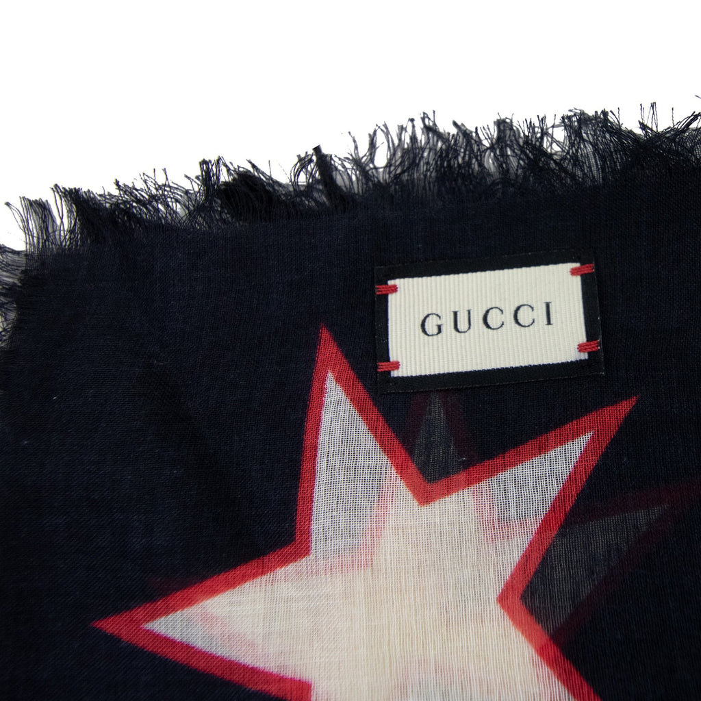 Gucci Intersia Motif Scarf Black/multi