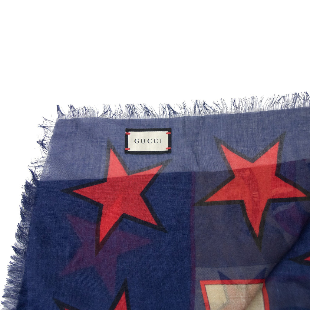Gucci Intarsia Motif Scarf Multi