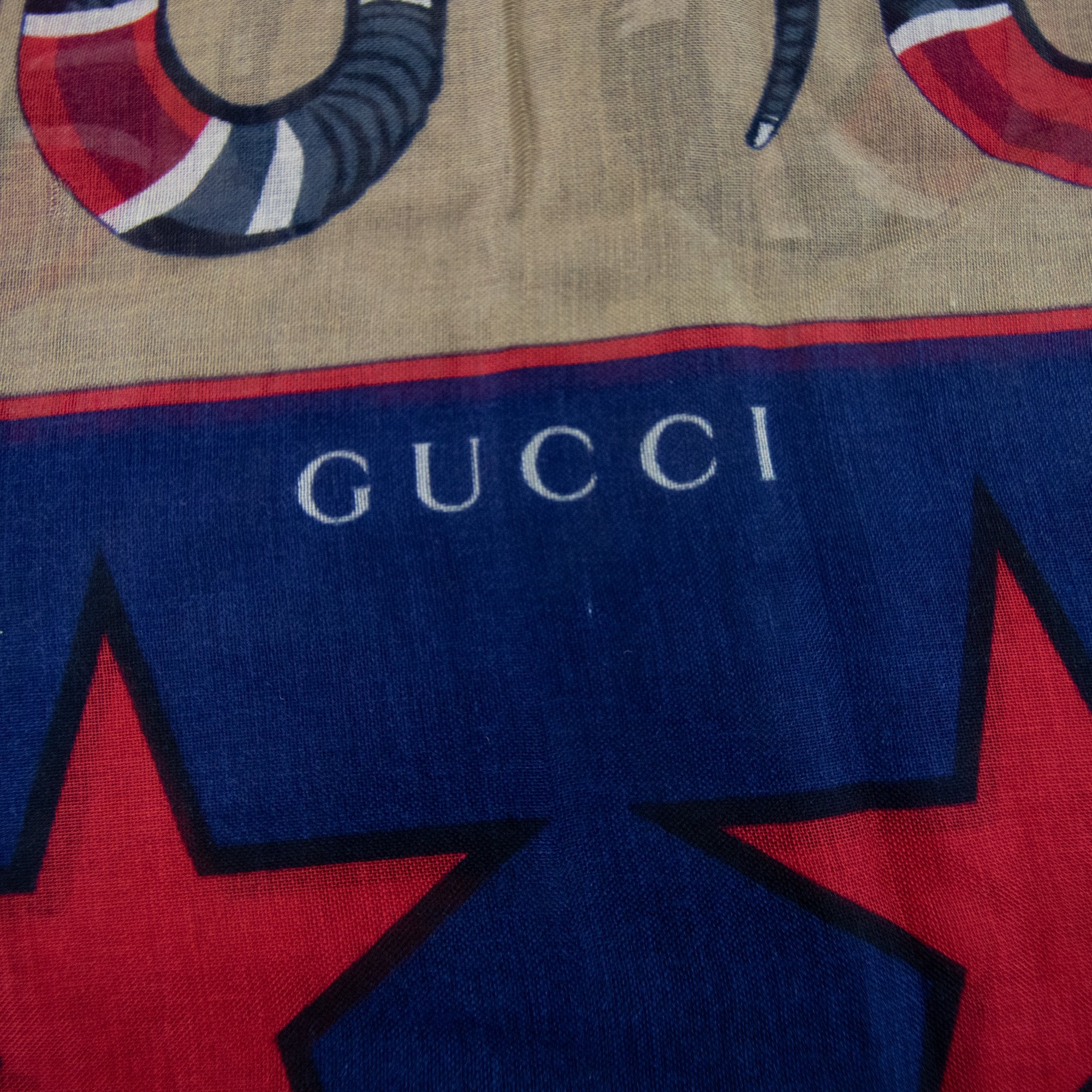 Gucci Intarsia Motif Scarf Multi