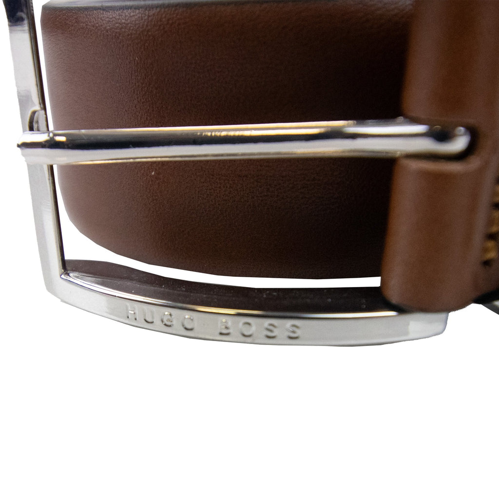 Hugo Boss Froppin Leather Belt Dark Brown