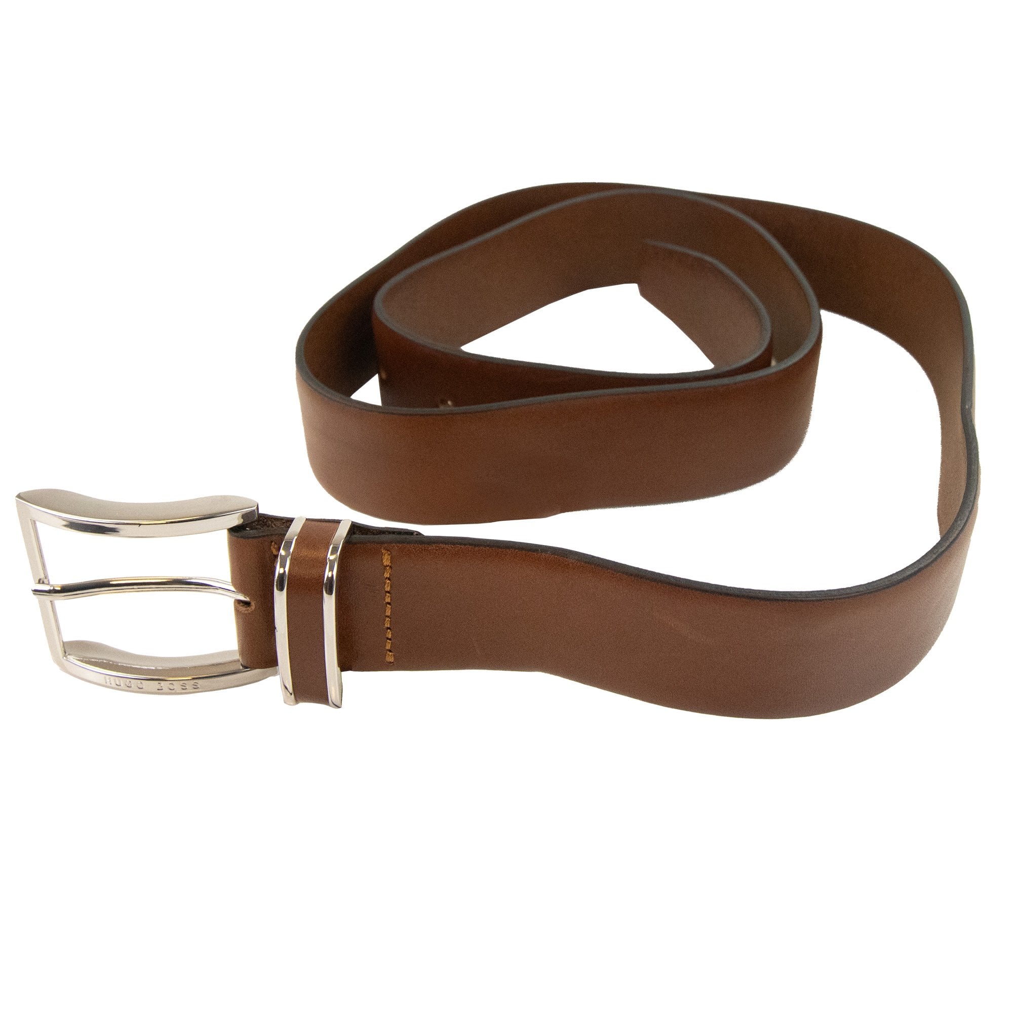 Hugo Boss Froppin Leather Belt Dark Brown