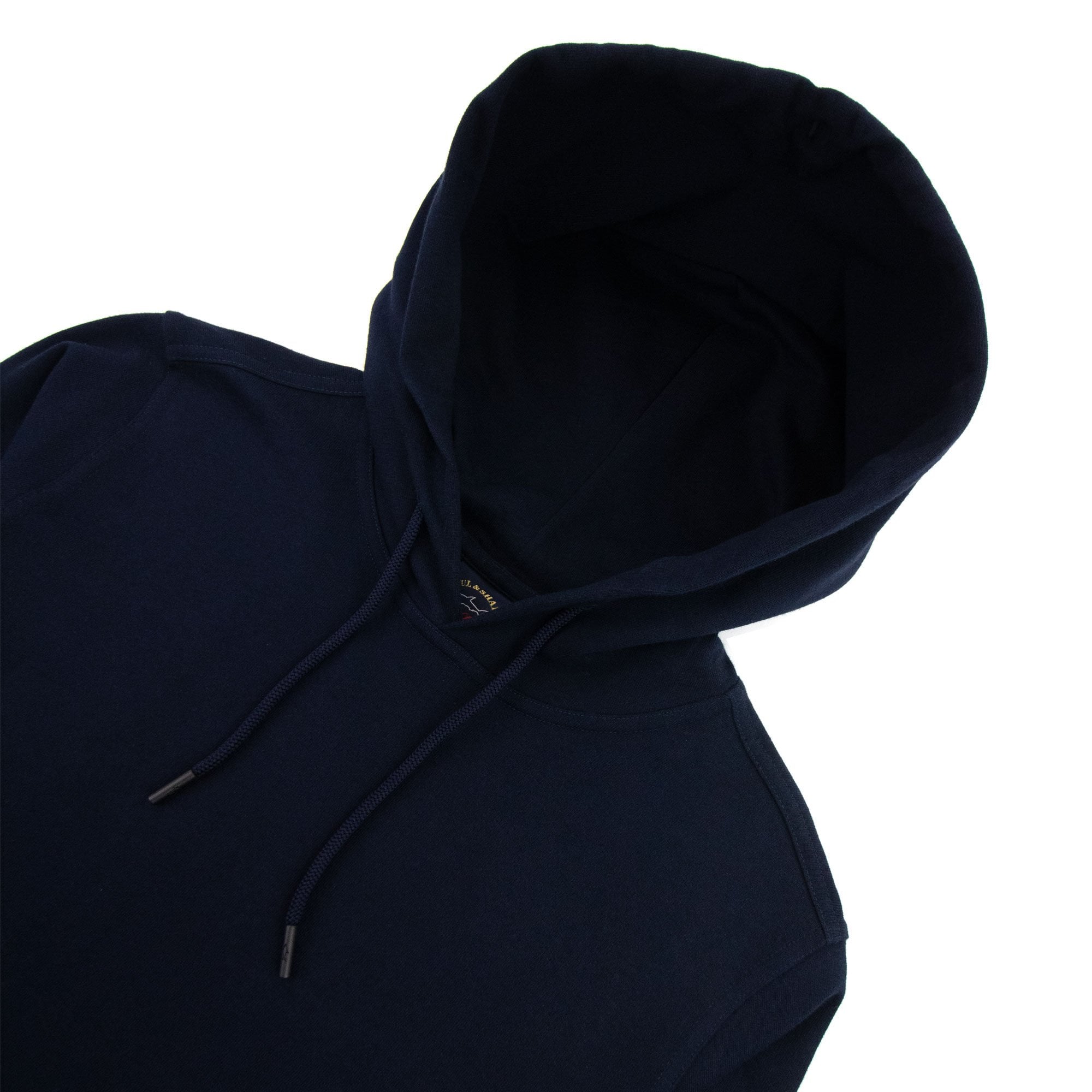 Paul And Shark Arm Badge Hoodied Sweatshirt Navy