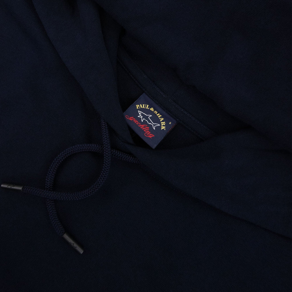 Paul And Shark Arm Badge Hoodied Sweatshirt Navy