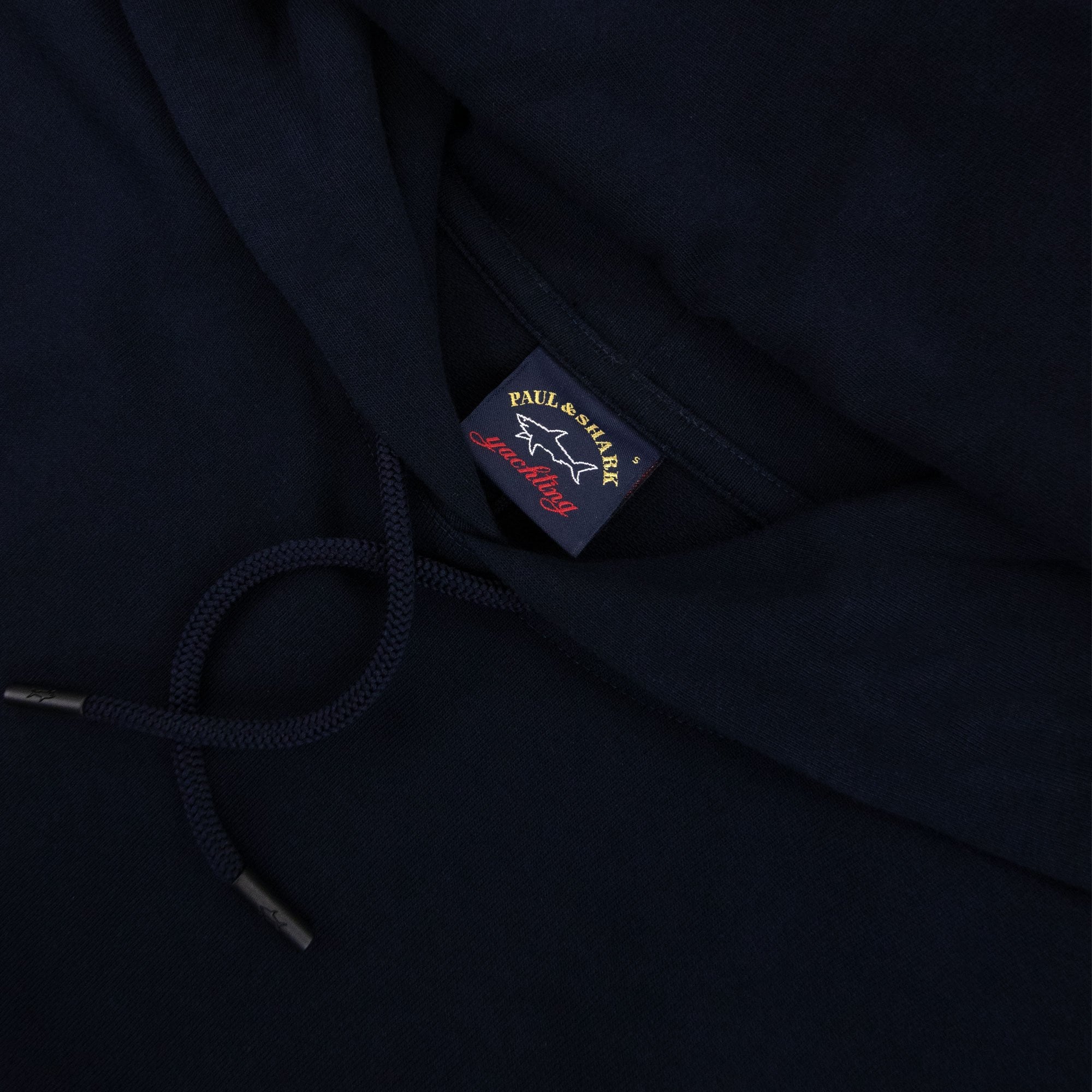 Paul And Shark Arm Badge Hoodied Sweatshirt Navy
