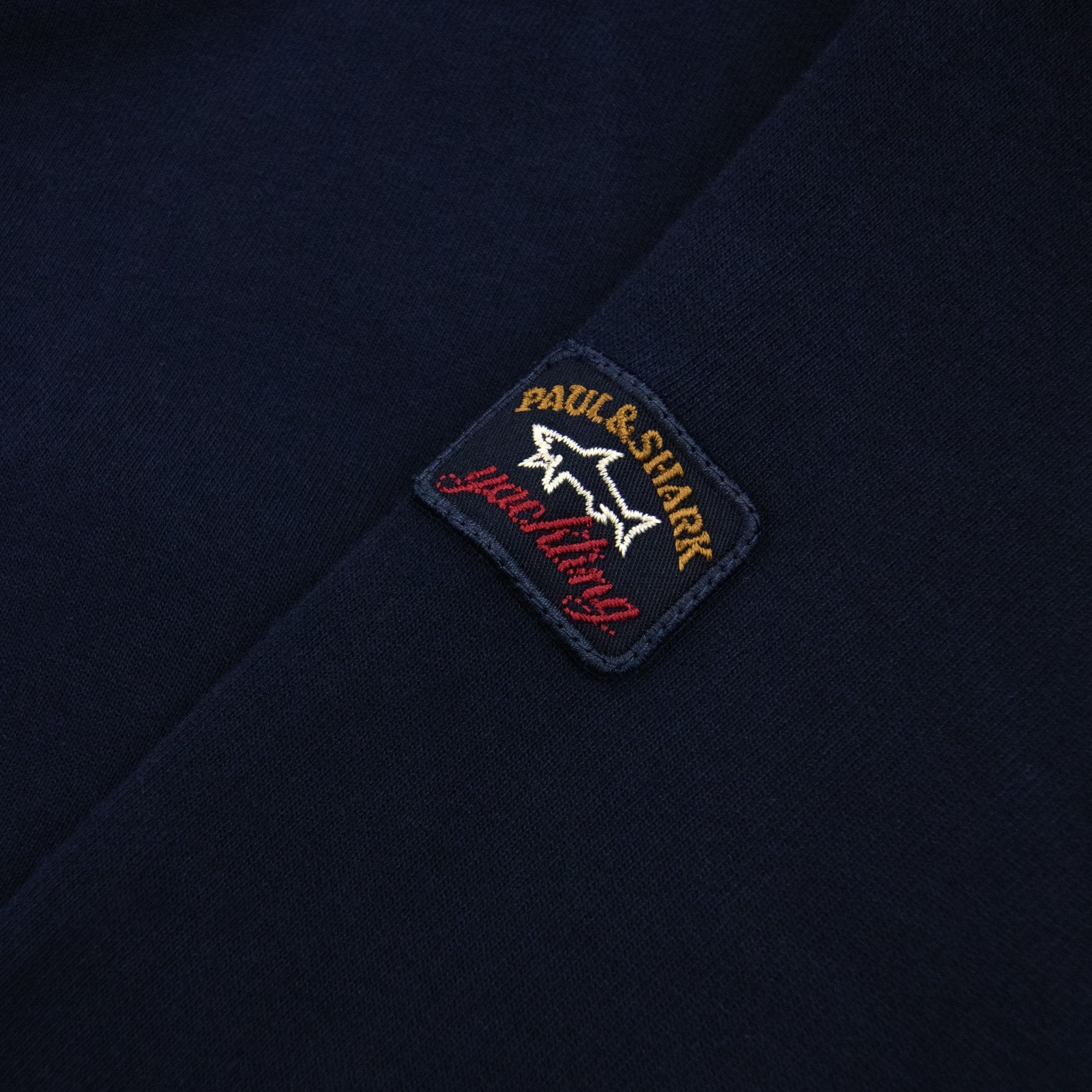 Paul And Shark Arm Badge Hoodied Sweatshirt Navy