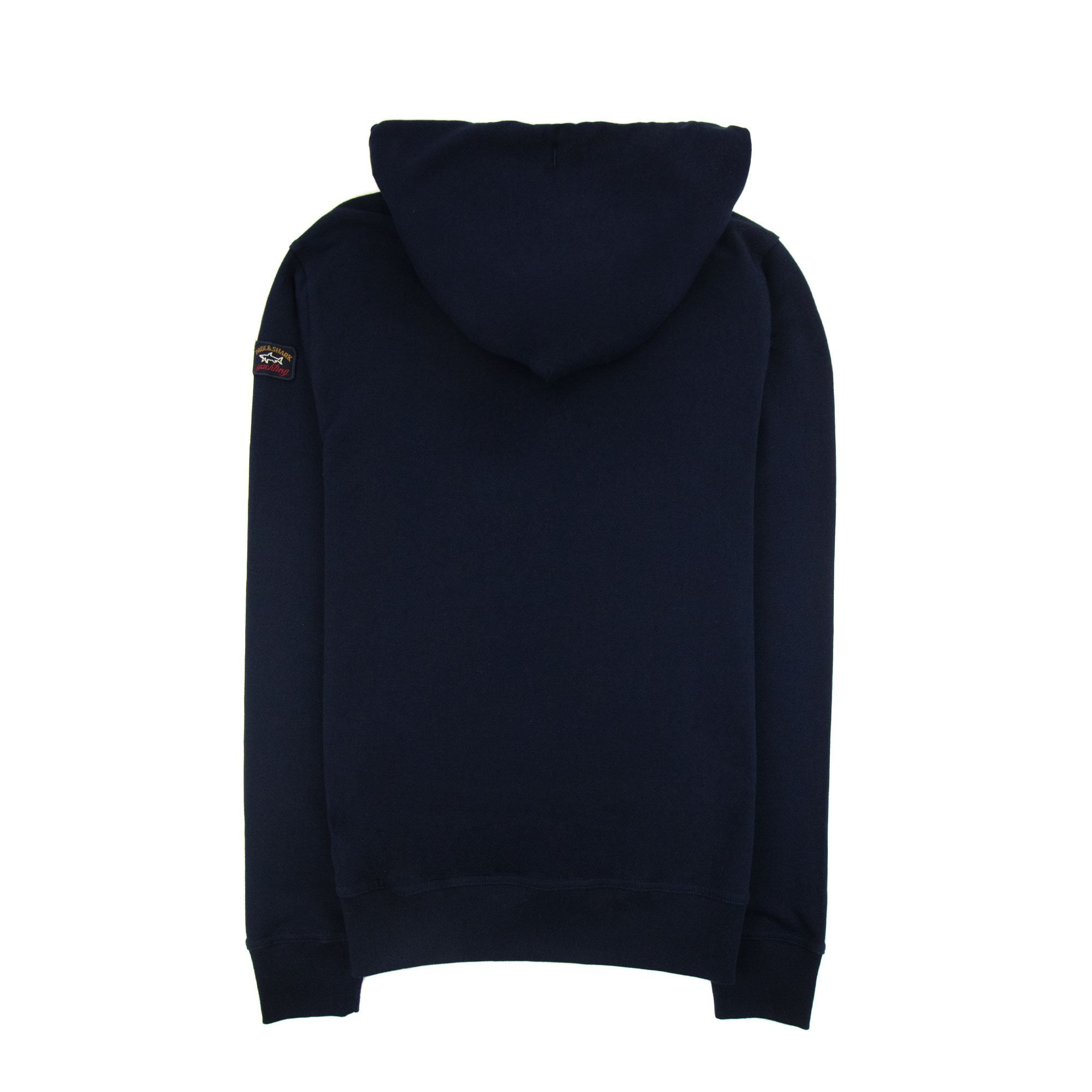 Paul And Shark Arm Badge Hoodied Sweatshirt Navy
