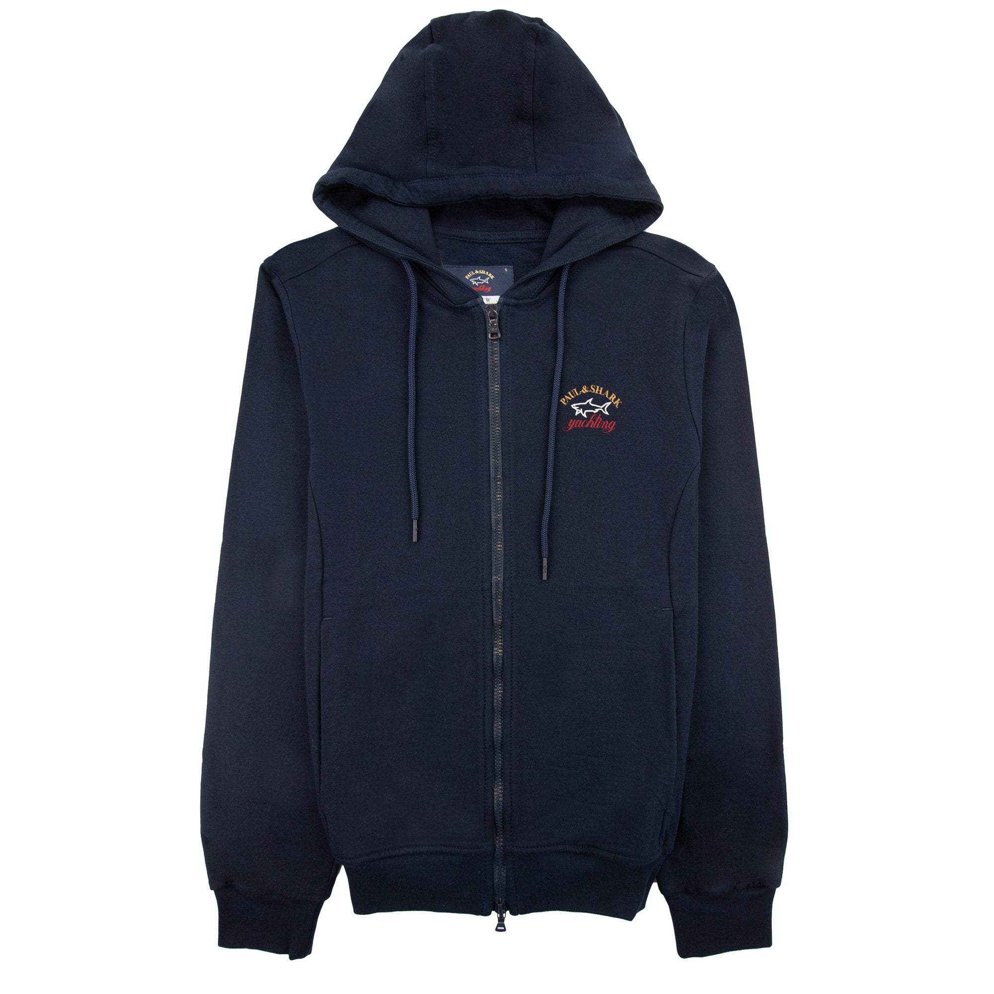 Paul And Shark Chest Logo Open Zip Hoodie Navy