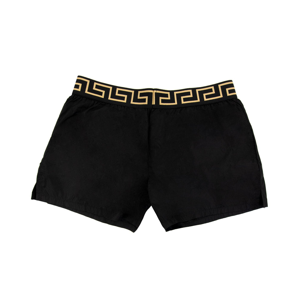 Versace Medusa Waistband Swim Shorts Black