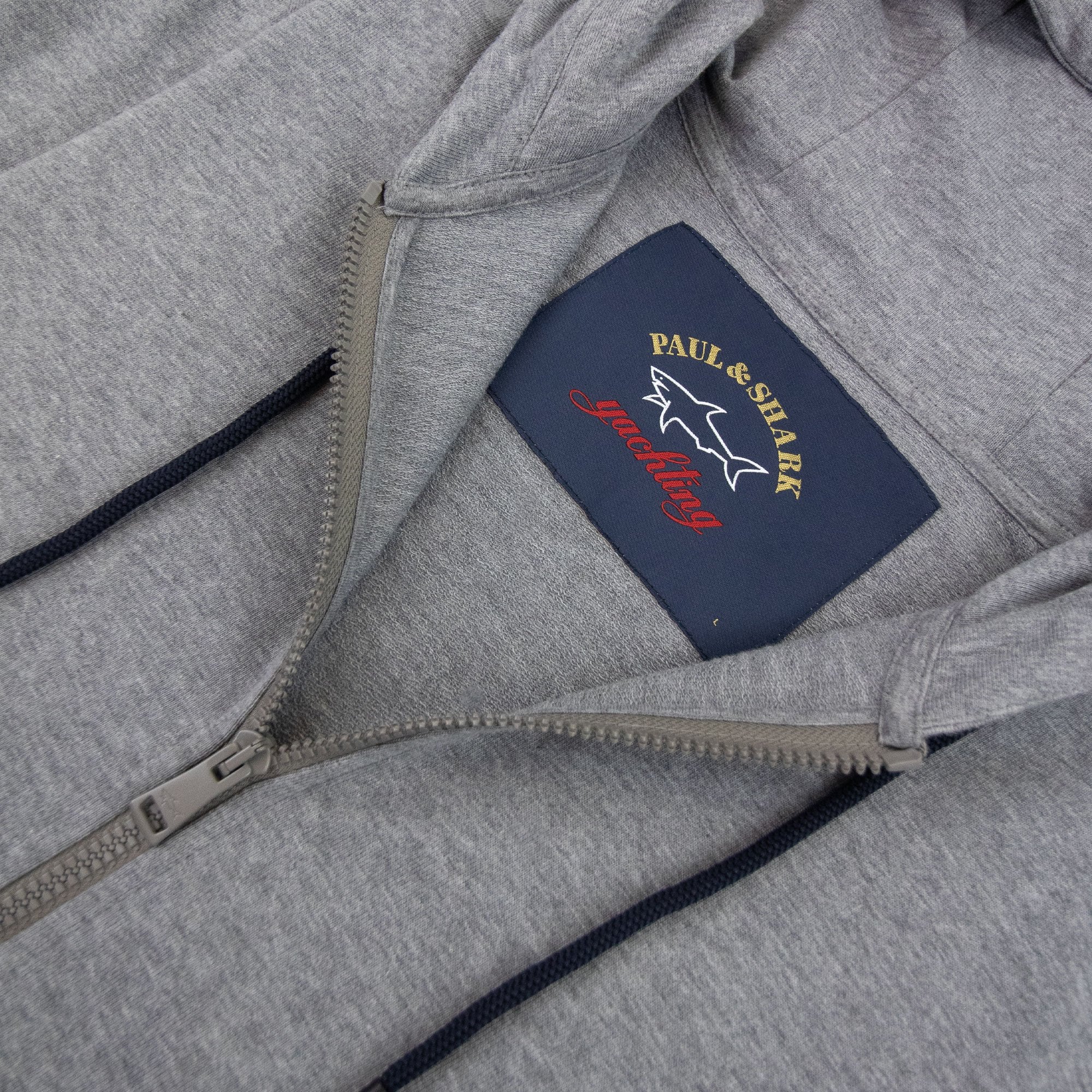 Paul And Shark Arm Logo Hoody Light Grey