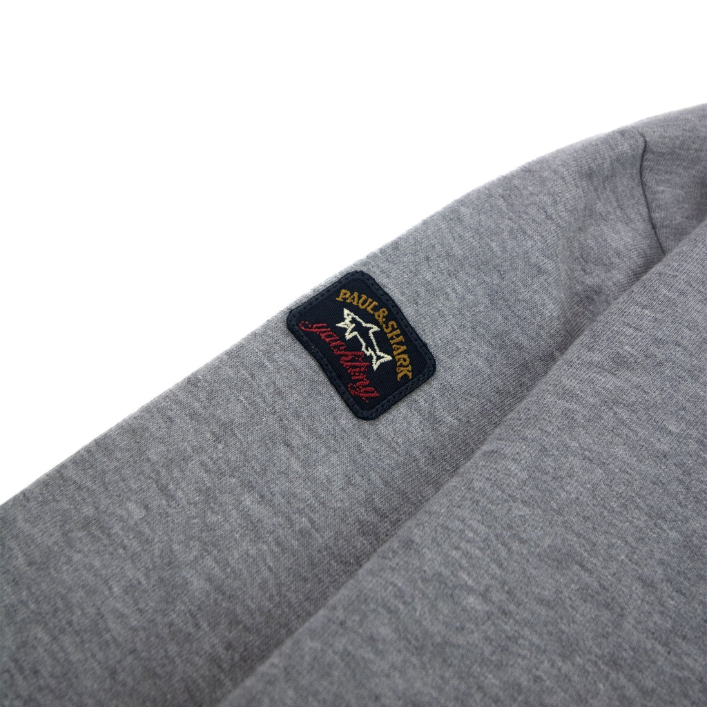 Paul And Shark Arm Logo Hoody Light Grey