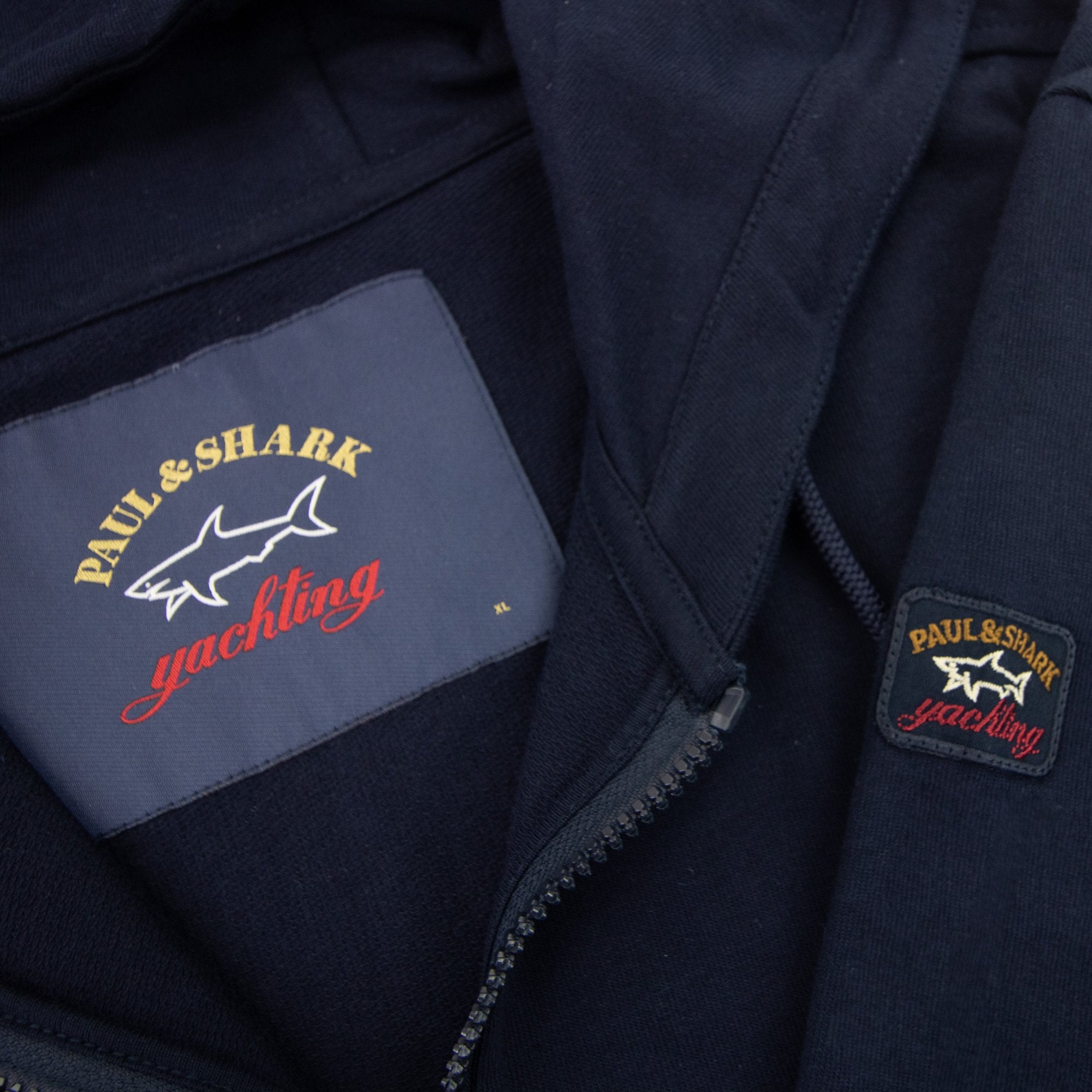 Paul And Shark Arm Logo Hoody Navy Blue