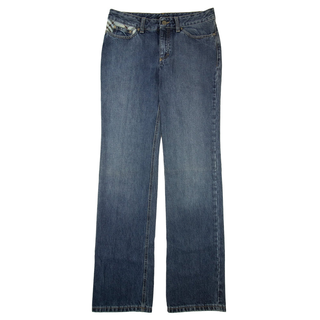Burberry Woman Woolston Straight Leg Jeans Dark Blue