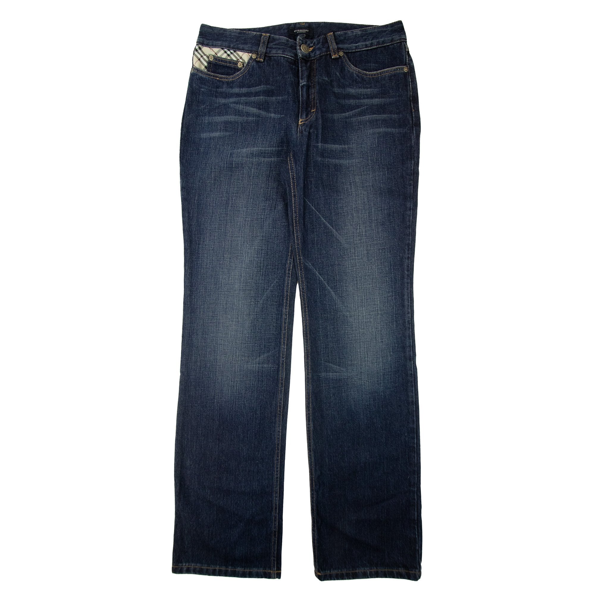 Burberry Woman Straight Fit 5 Pocket Jeans Denim Blue