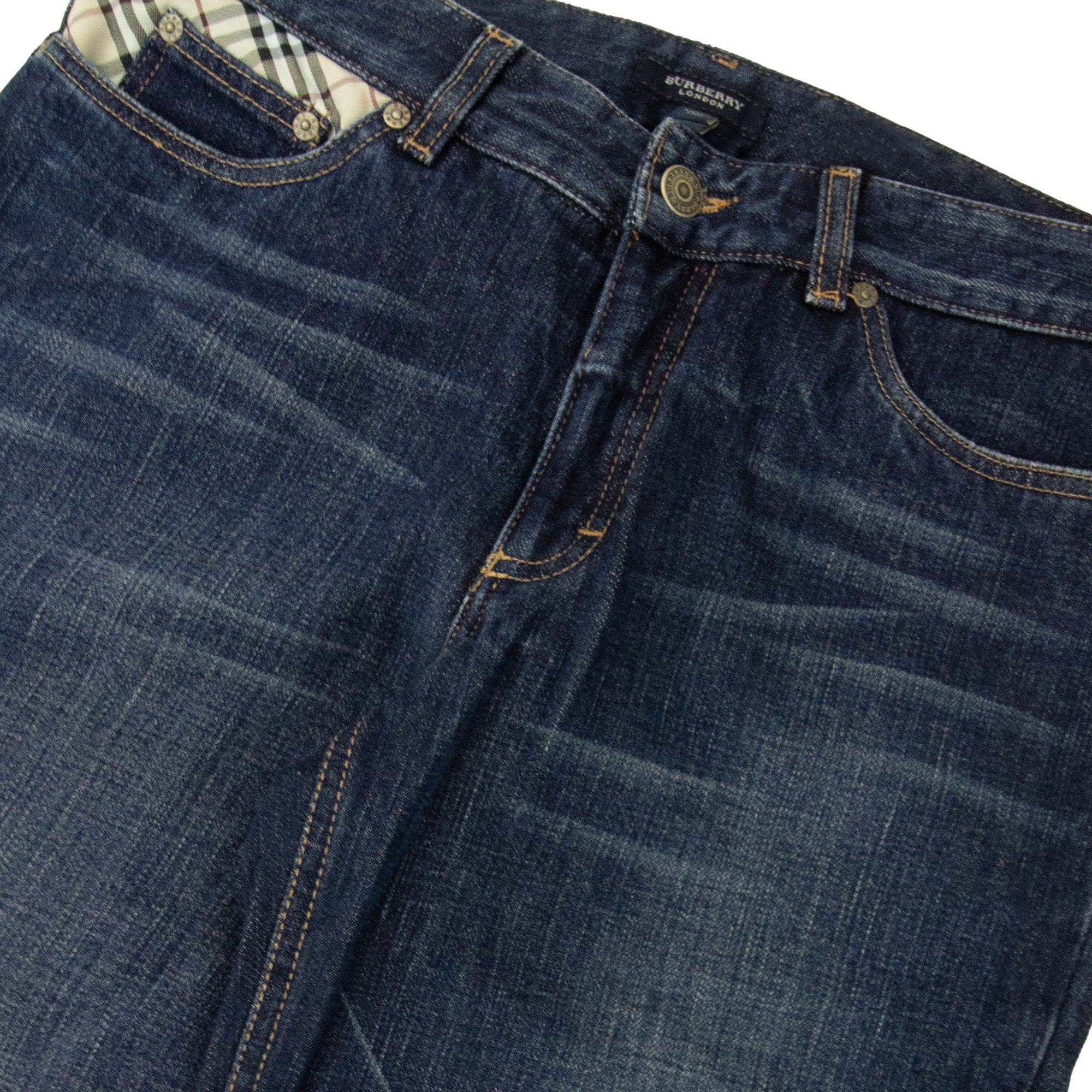Burberry Woman Straight Fit 5 Pocket Jeans Denim Blue