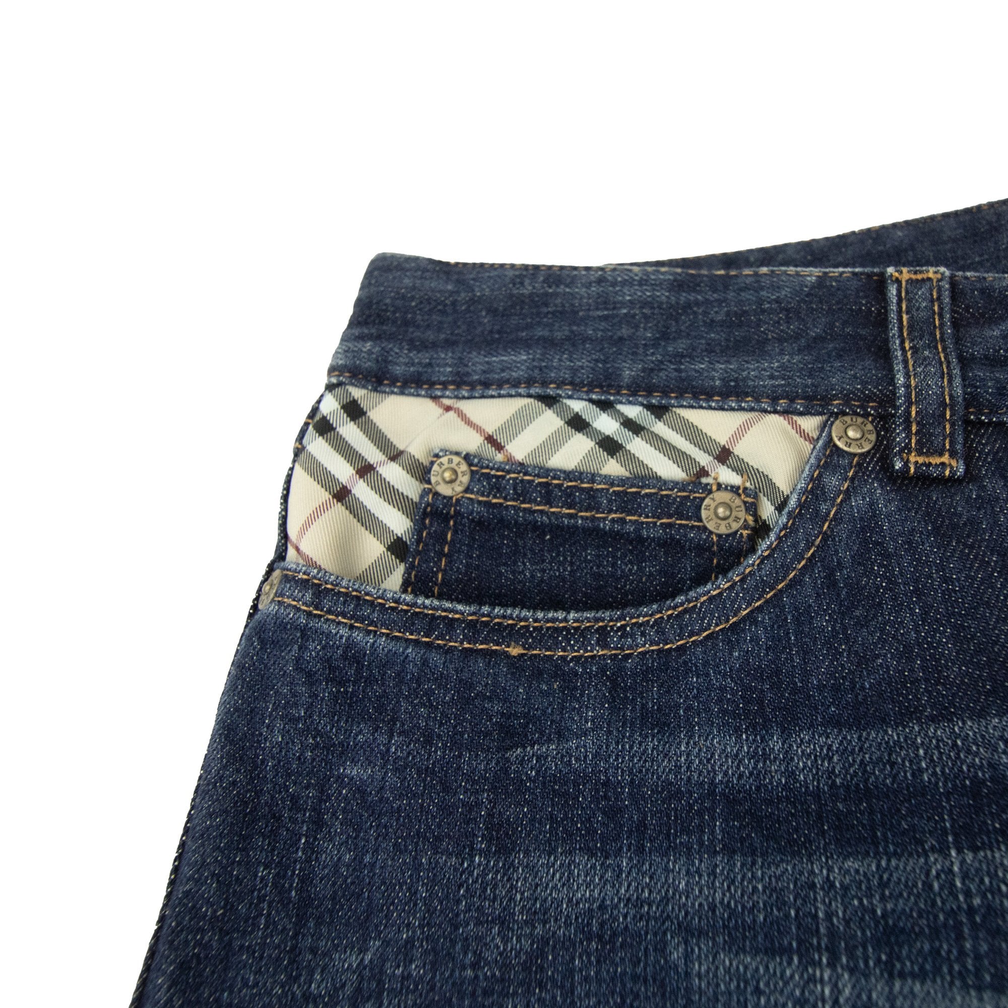 Burberry Woman Straight Fit 5 Pocket Jeans Denim Blue