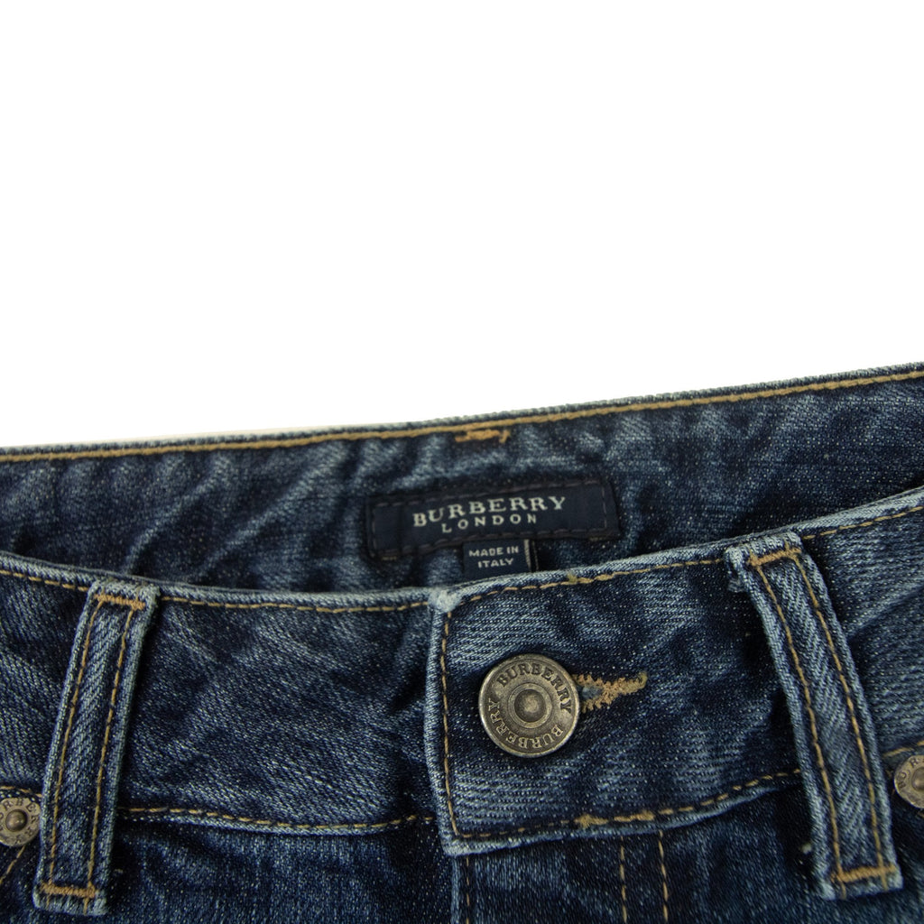 Burberry Woman Woolston Straight Leg Jeans Dark Blue
