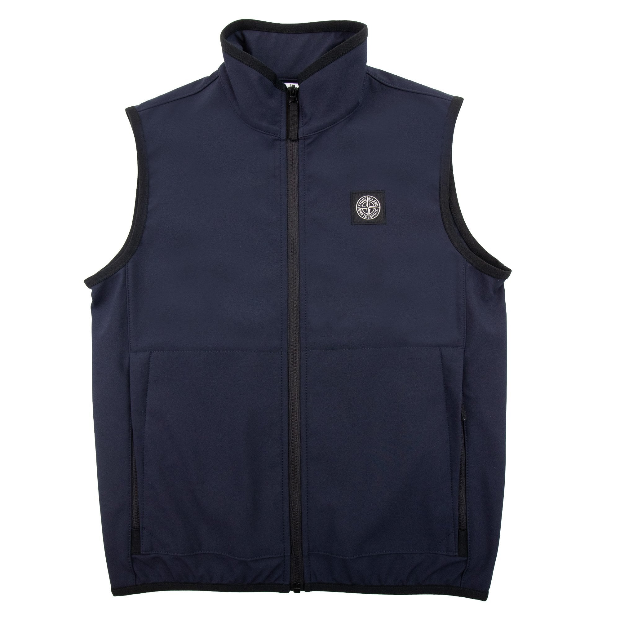 Stone Island Junior G0127 Light Soft Shell R E Dye Gilet Navy Blue V0020