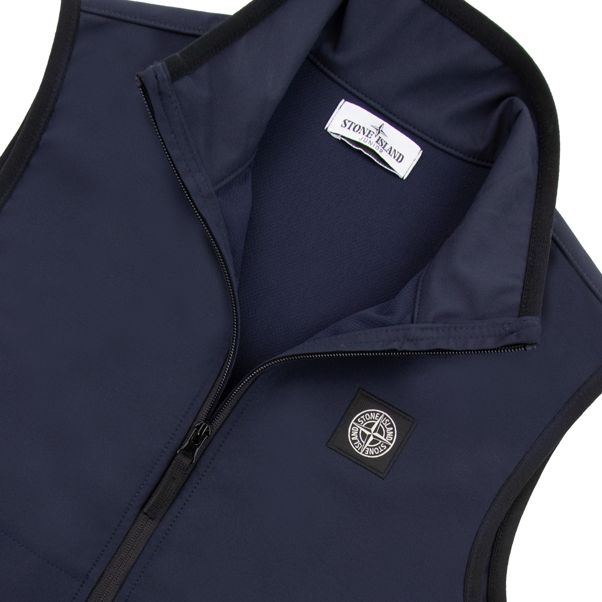 Stone Island Junior G0127 Light Soft Shell R E Dye Gilet Navy Blue V0020