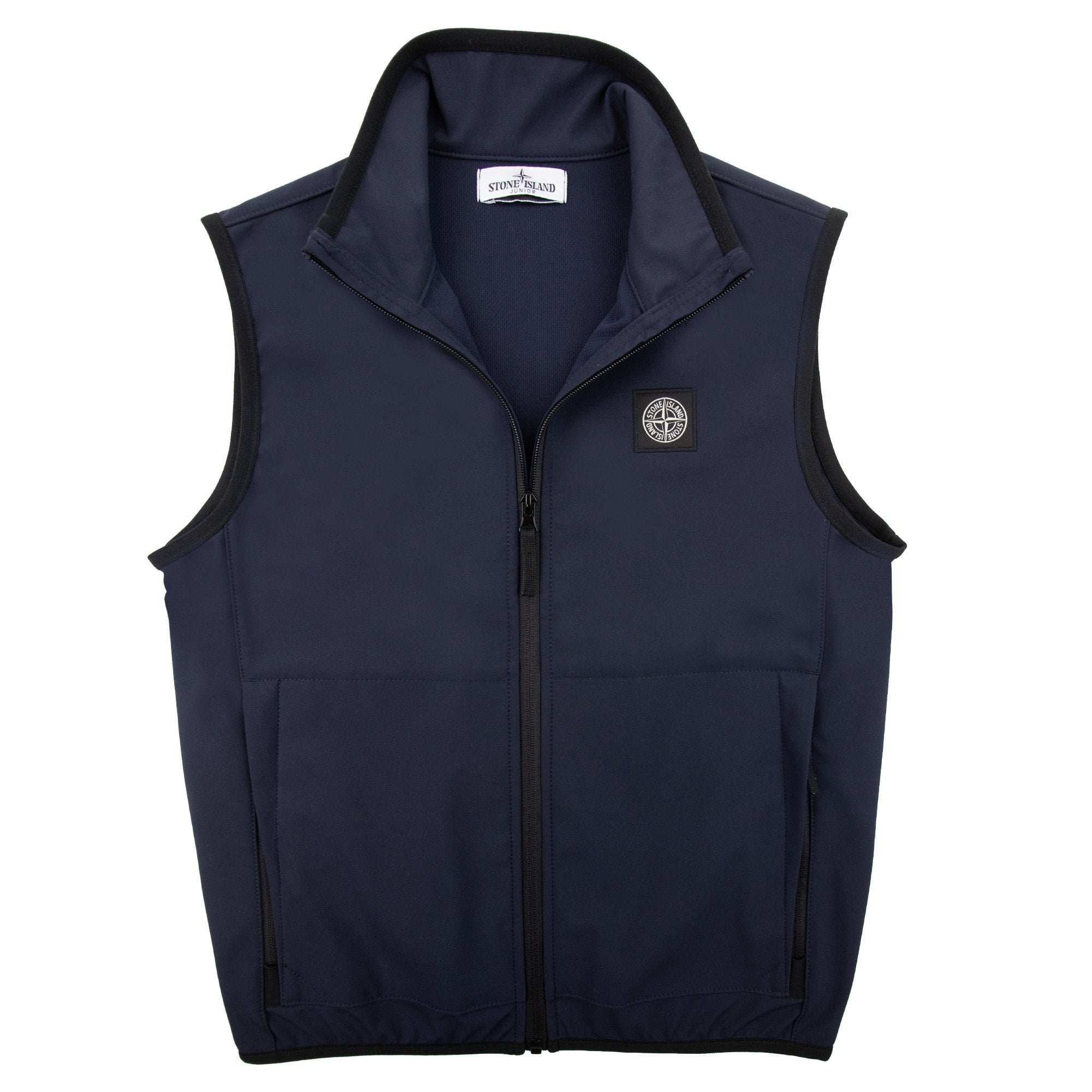 Stone Island Junior G0127 Light Soft Shell R E Dye Gilet Navy Blue V0020