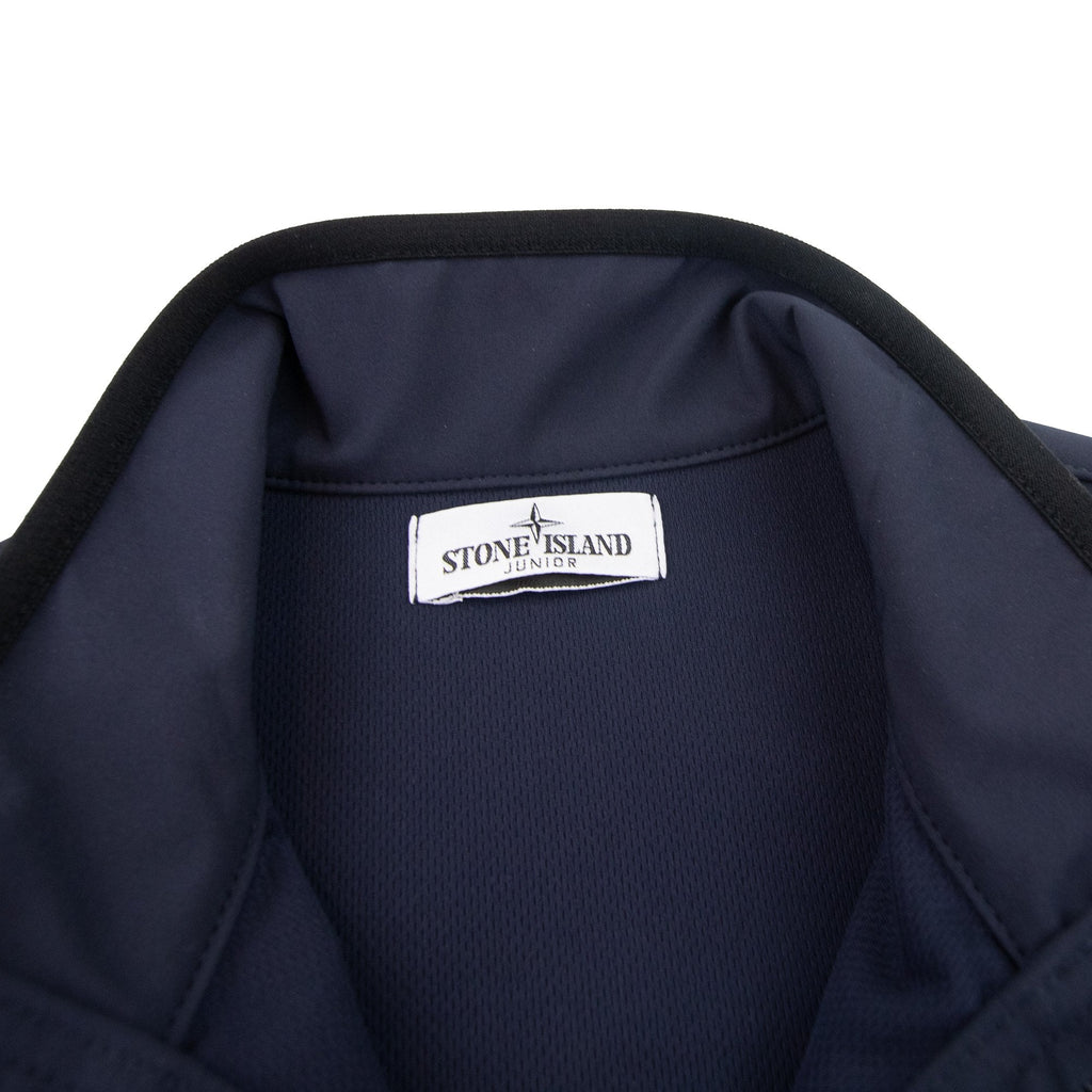 Stone Island Junior G0127 Light Soft Shell R E Dye Gilet Navy Blue V0020