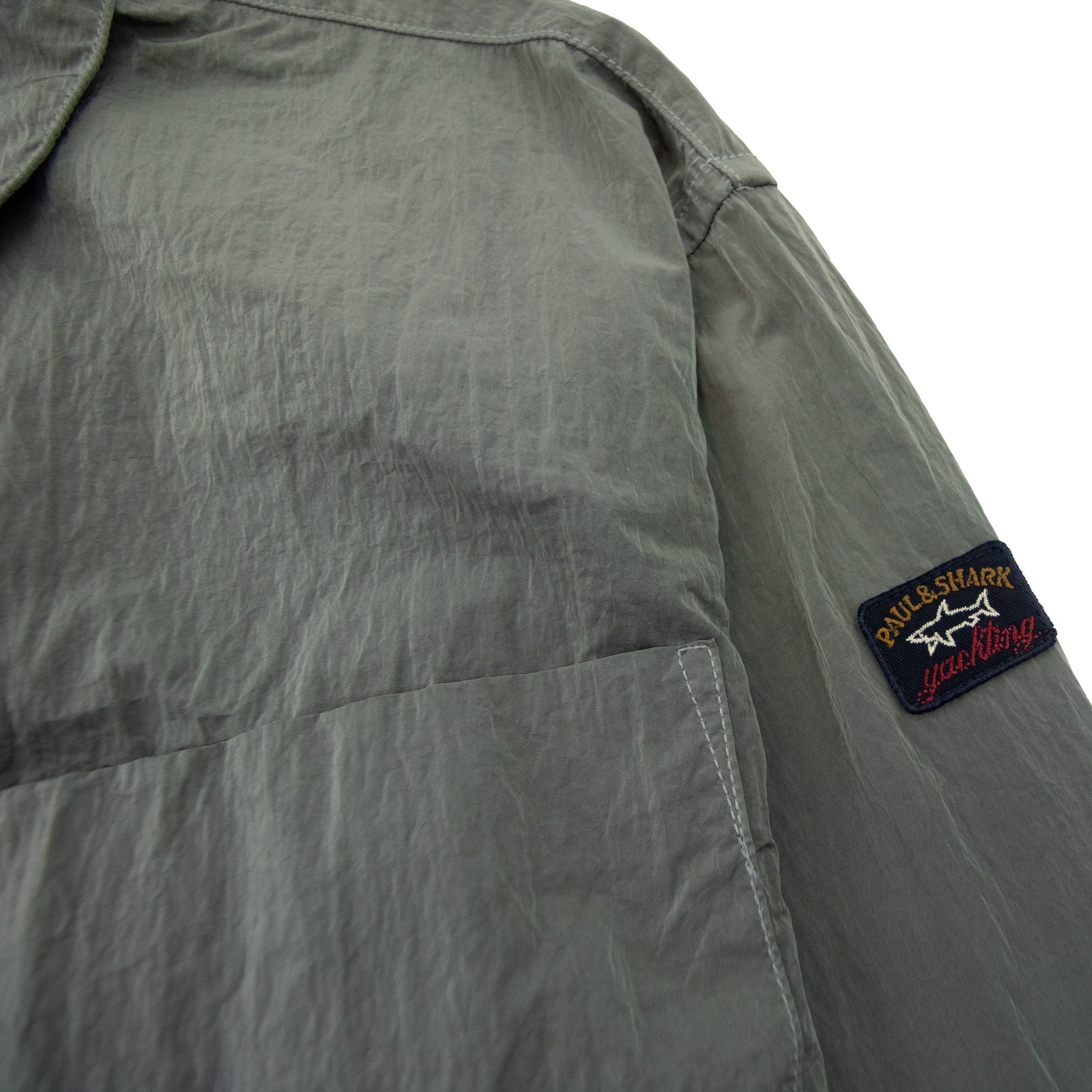 Paul And Shark Econyl Nylon Metal Overshirt Green