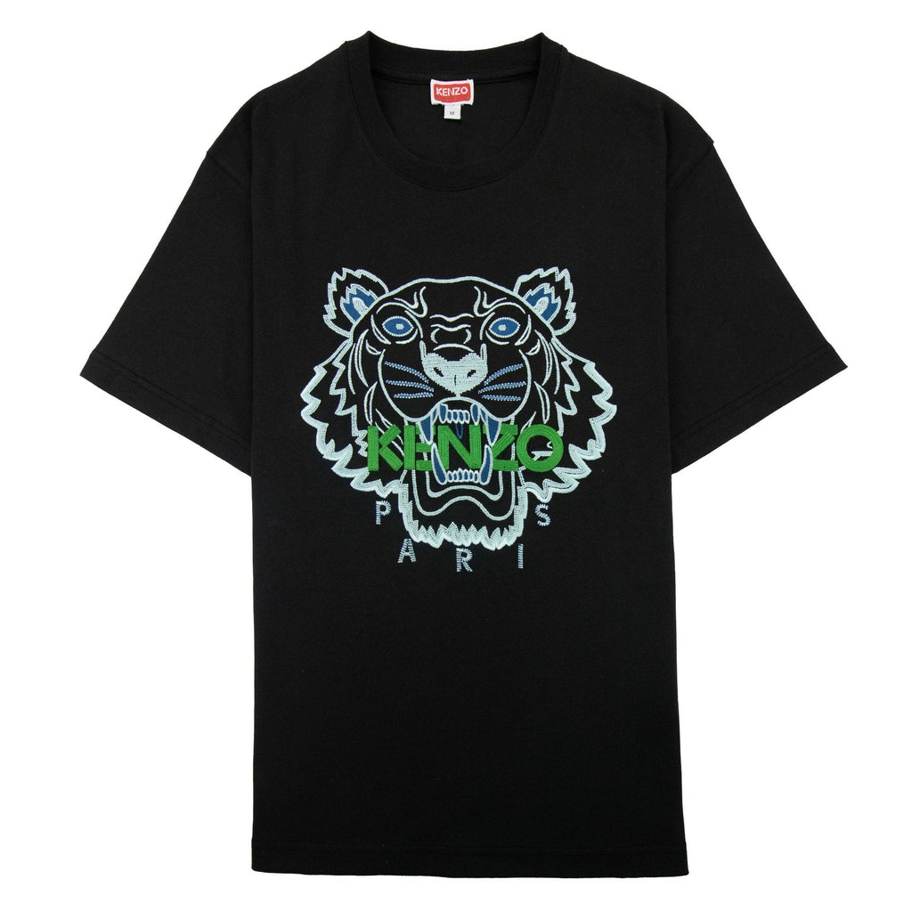 Kenzo Embroidered Tiger Relax Fit T Shirt Bicolore